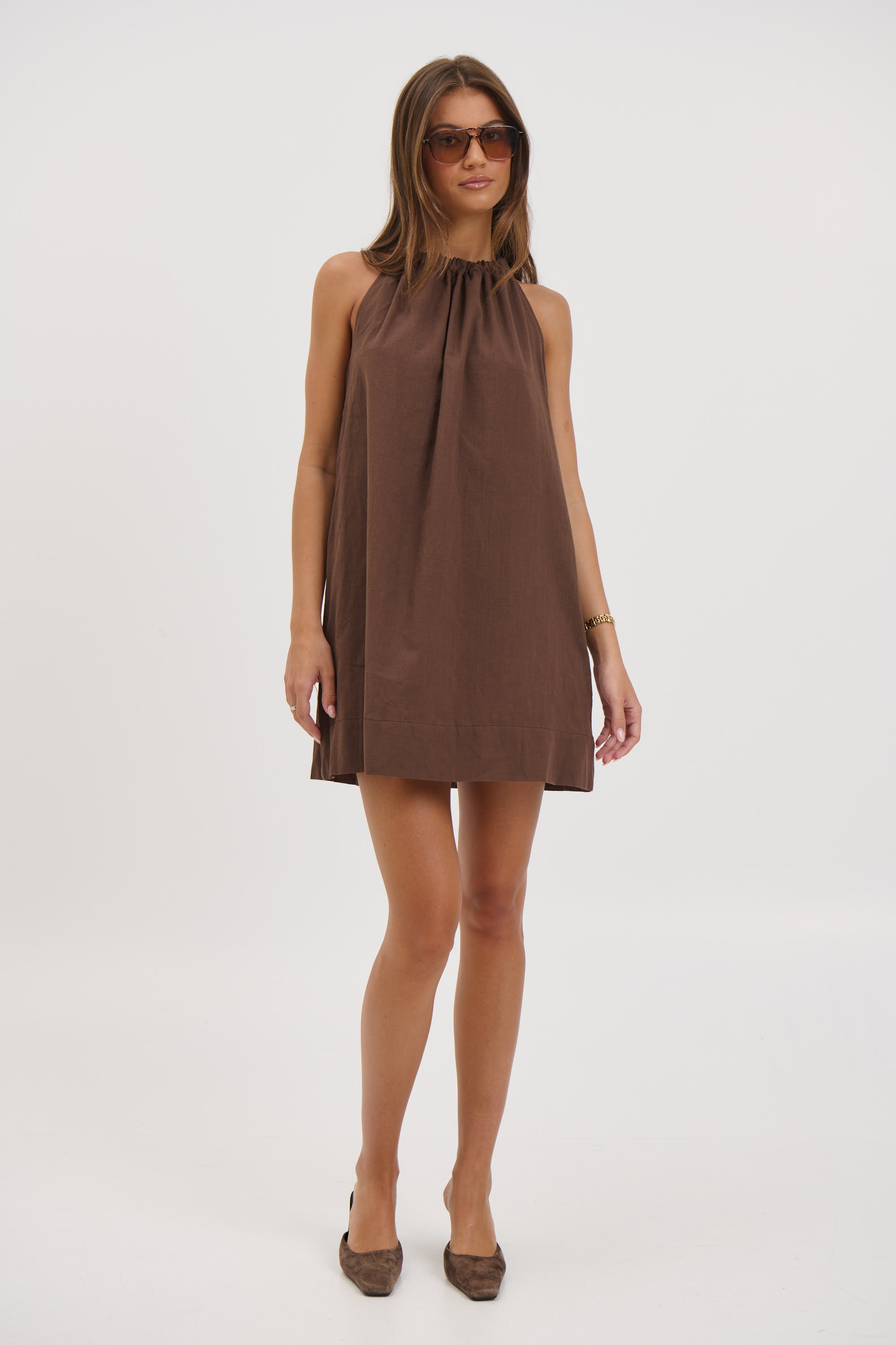 Novie Mini Dress Chocolate