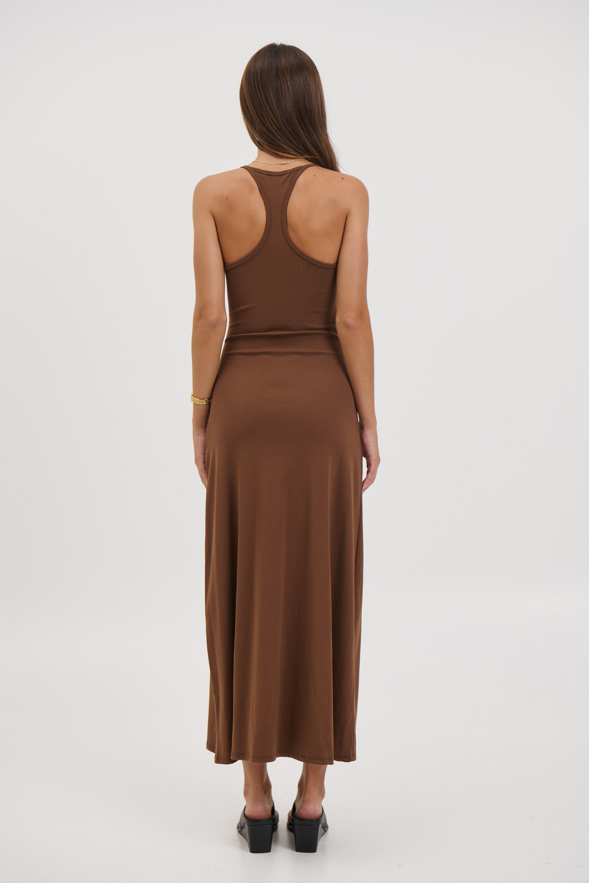 Alma Midi Dress Chocolate