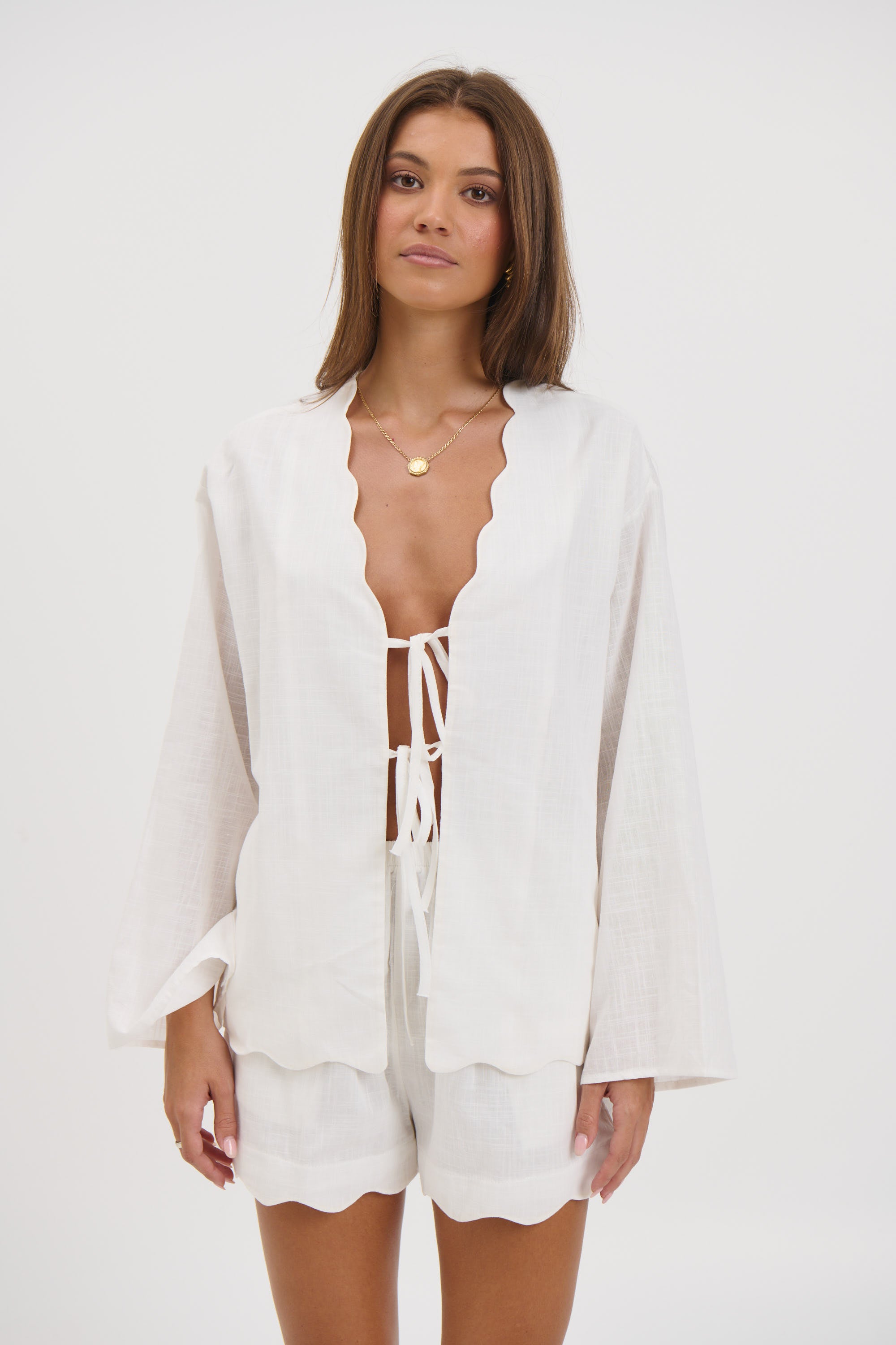 Tianna Scallop Set White