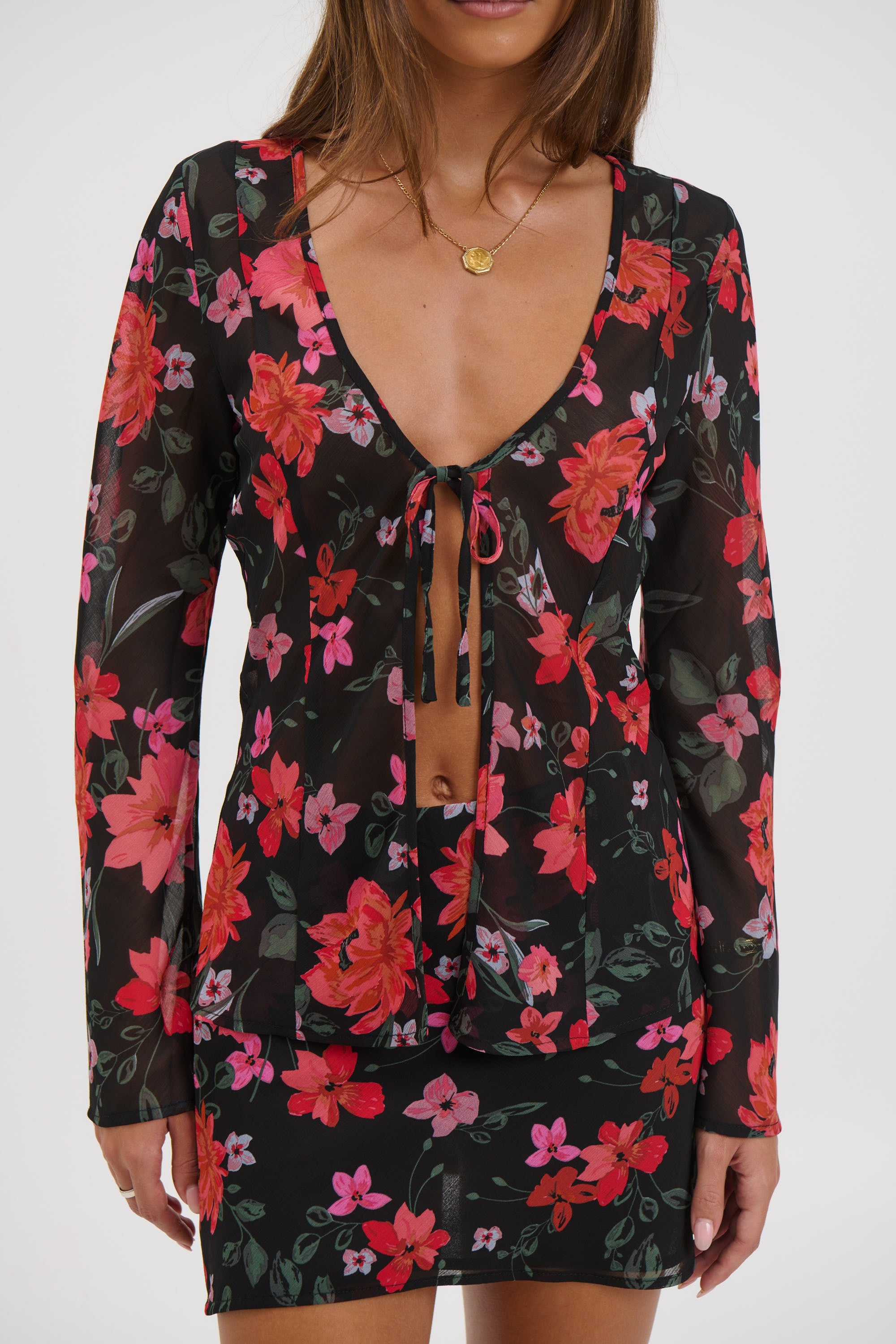 Ingrid Top Black Floral