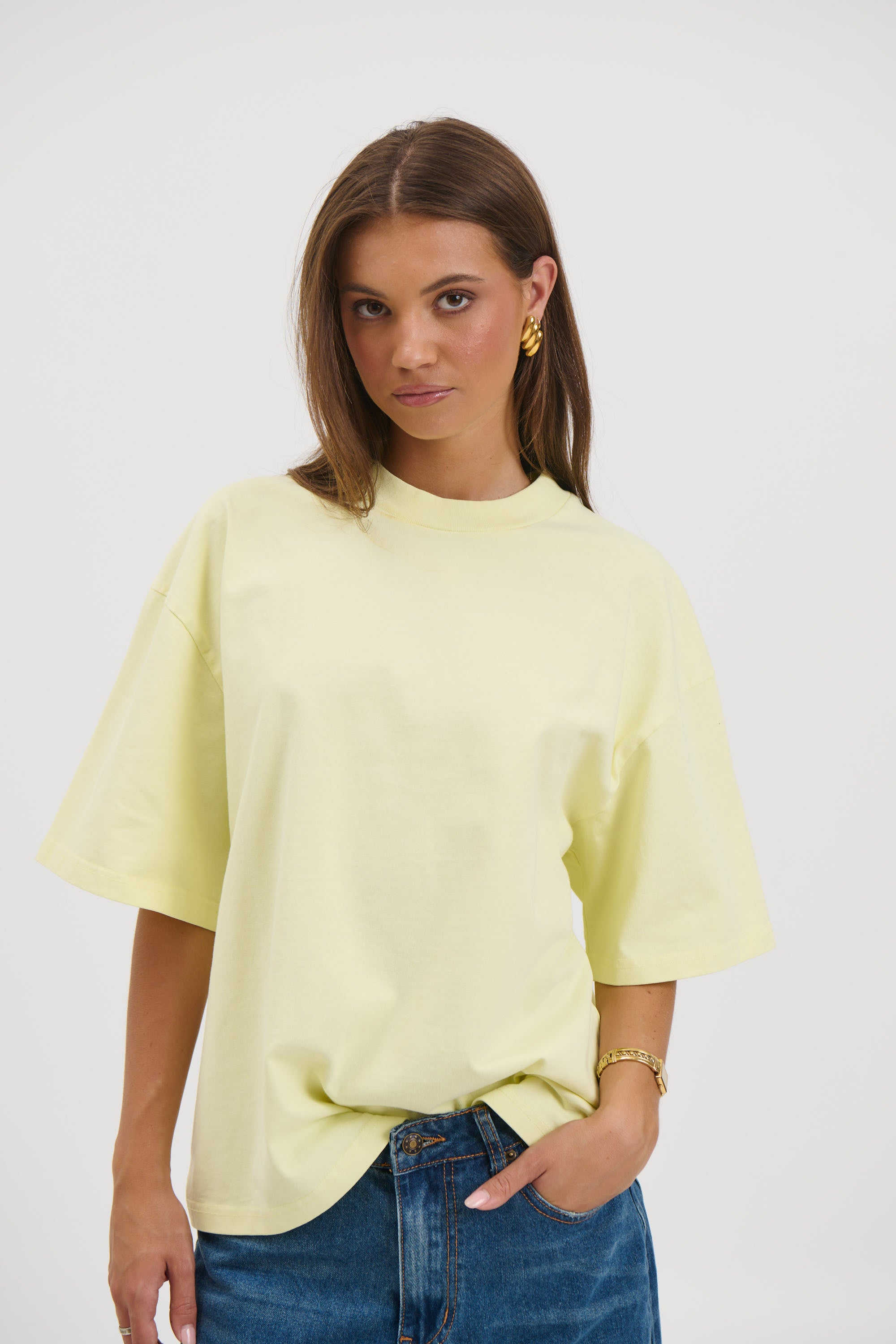 Unisex Emmett Box Tee Lemon