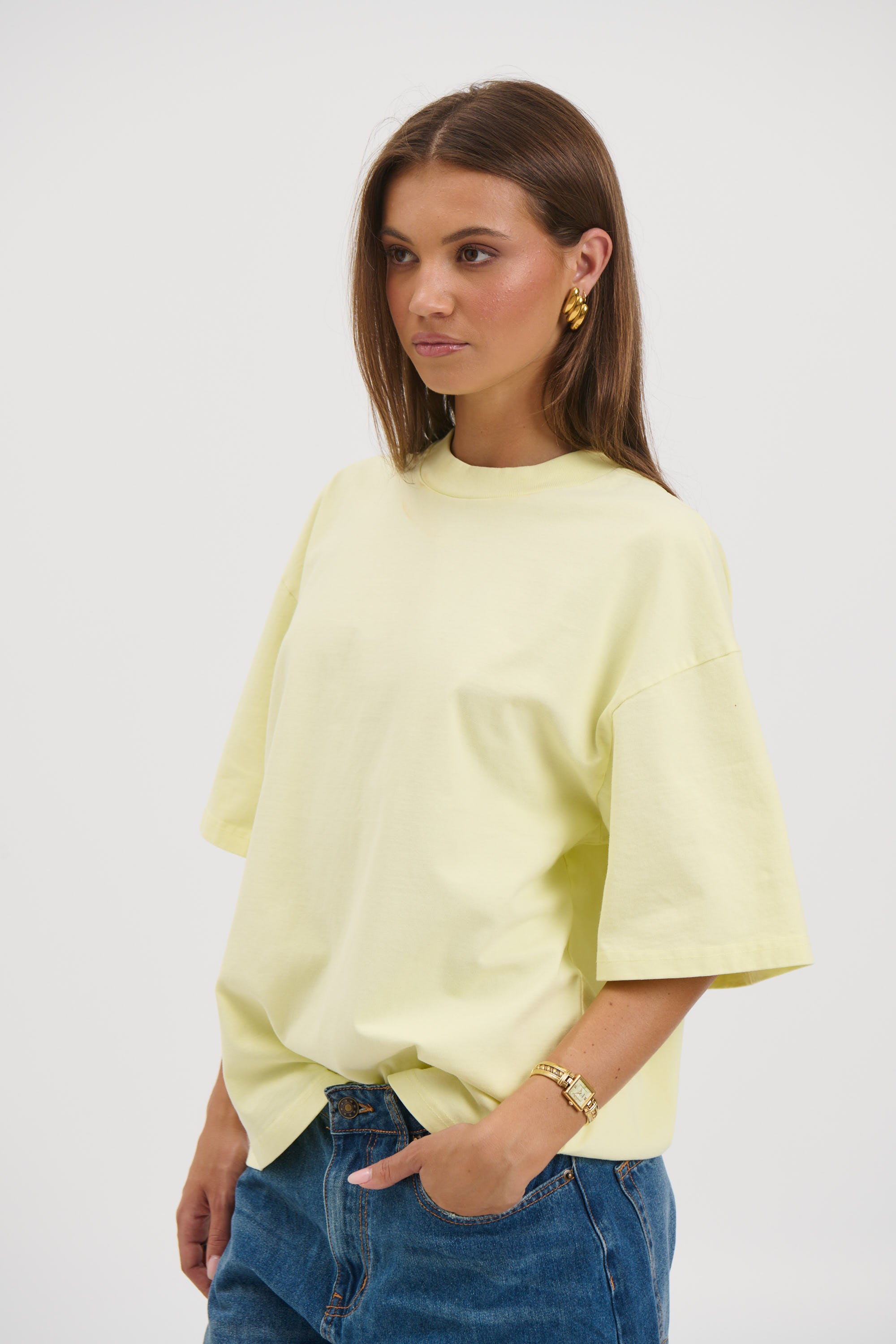 Unisex Emmett Box Tee Lemon