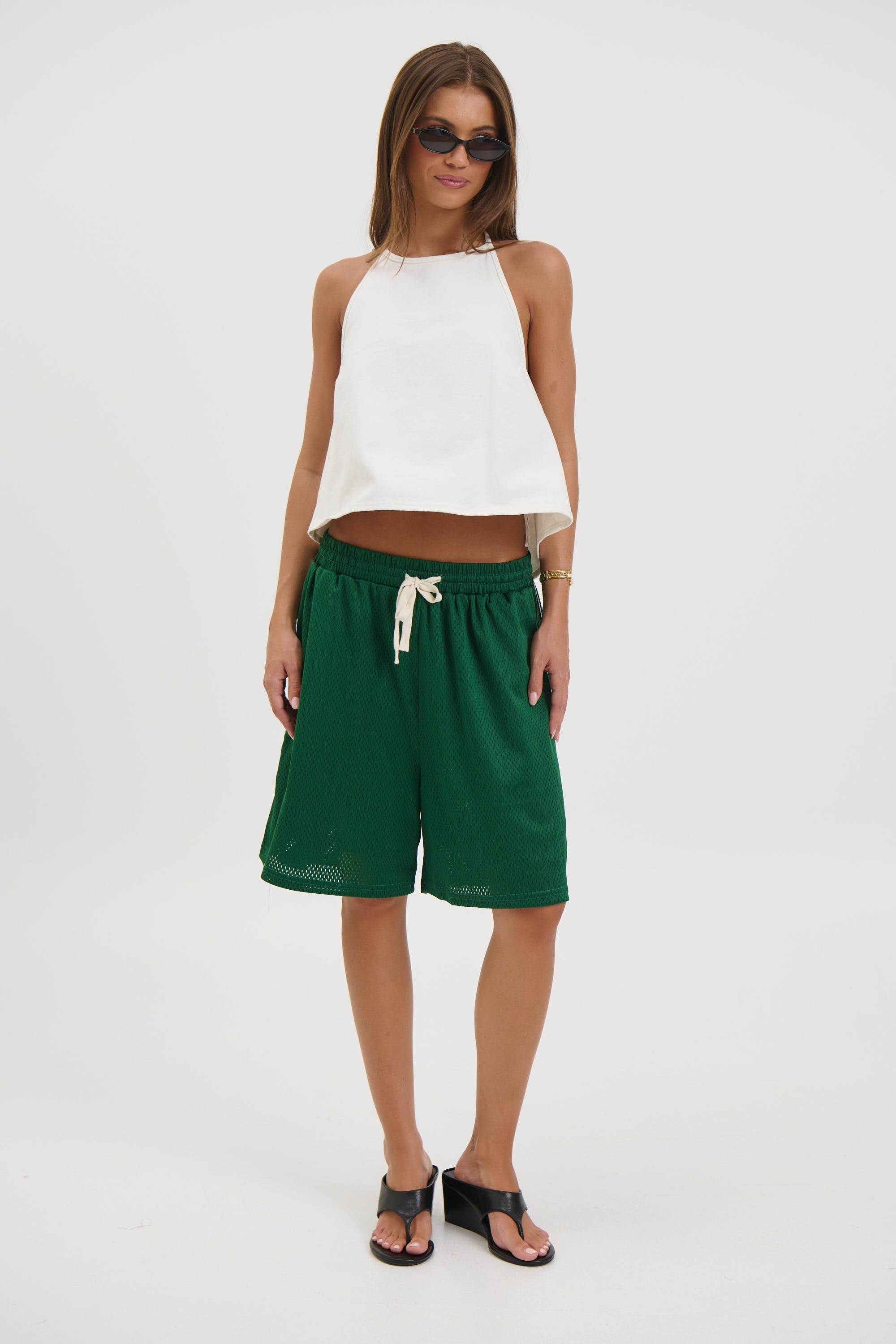 Unisex Julian Mesh Short Emerald