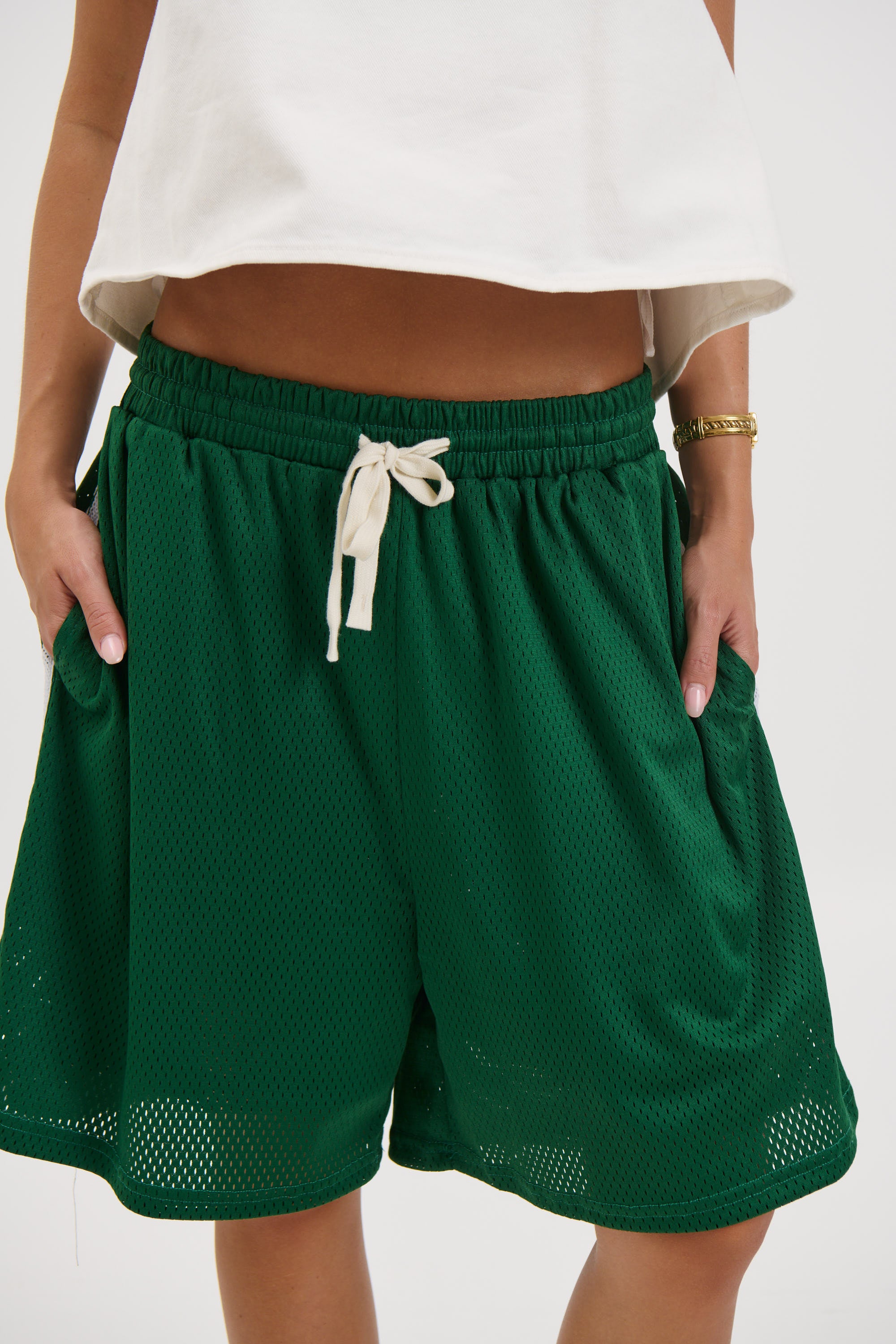 Unisex Julian Mesh Short Emerald