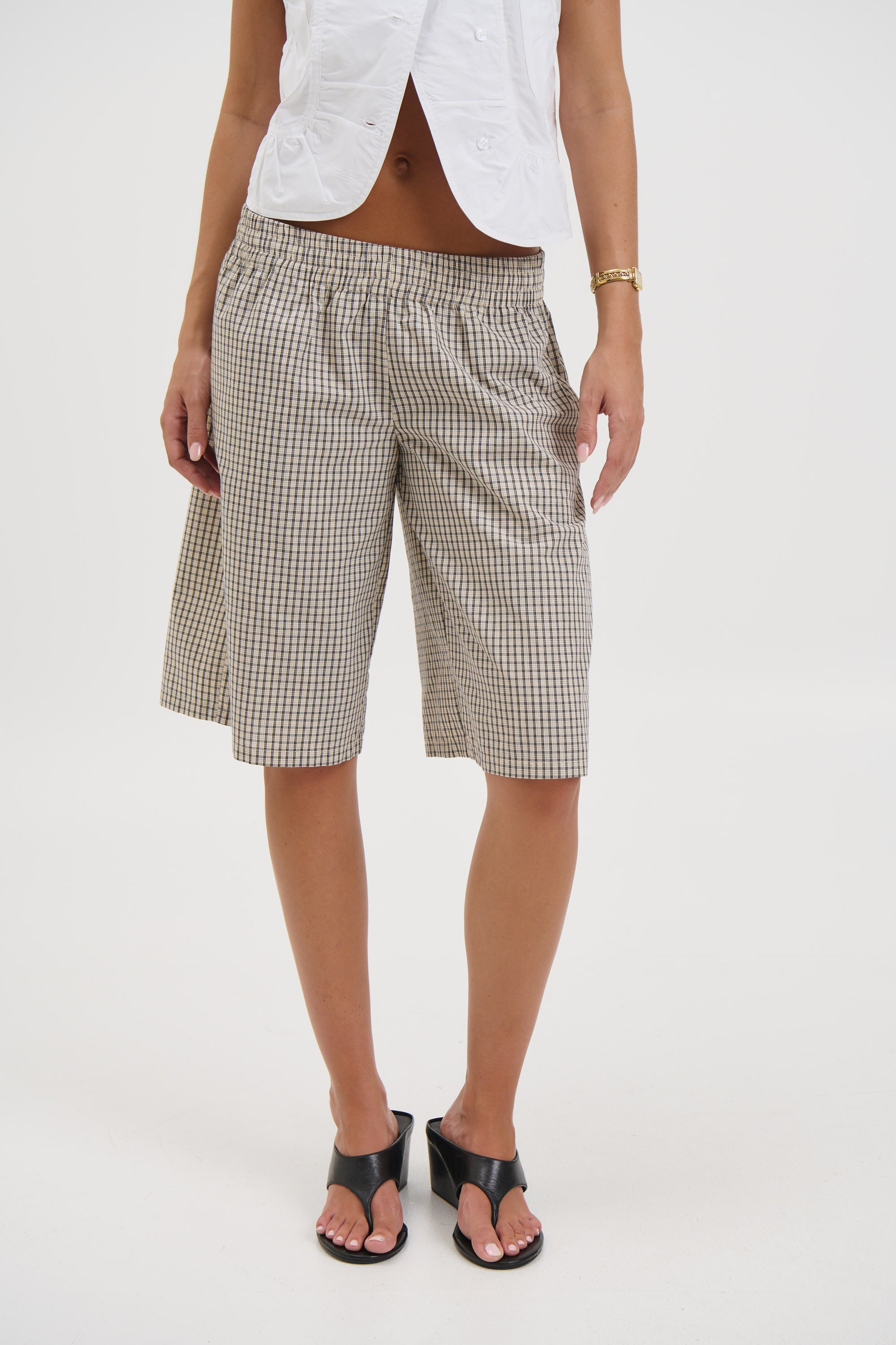 Sevigney Long Short Cream Check