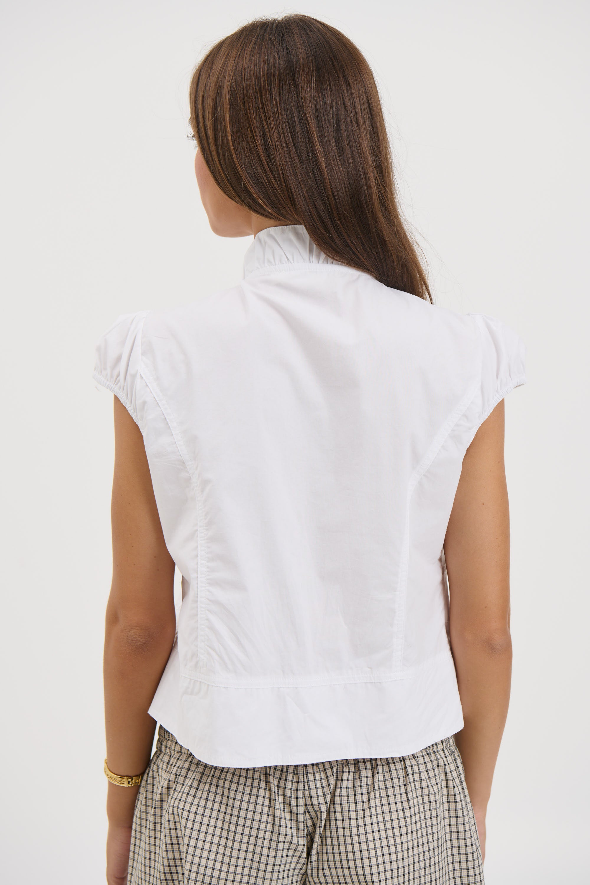 Katherine Short Sleeve Shirt White