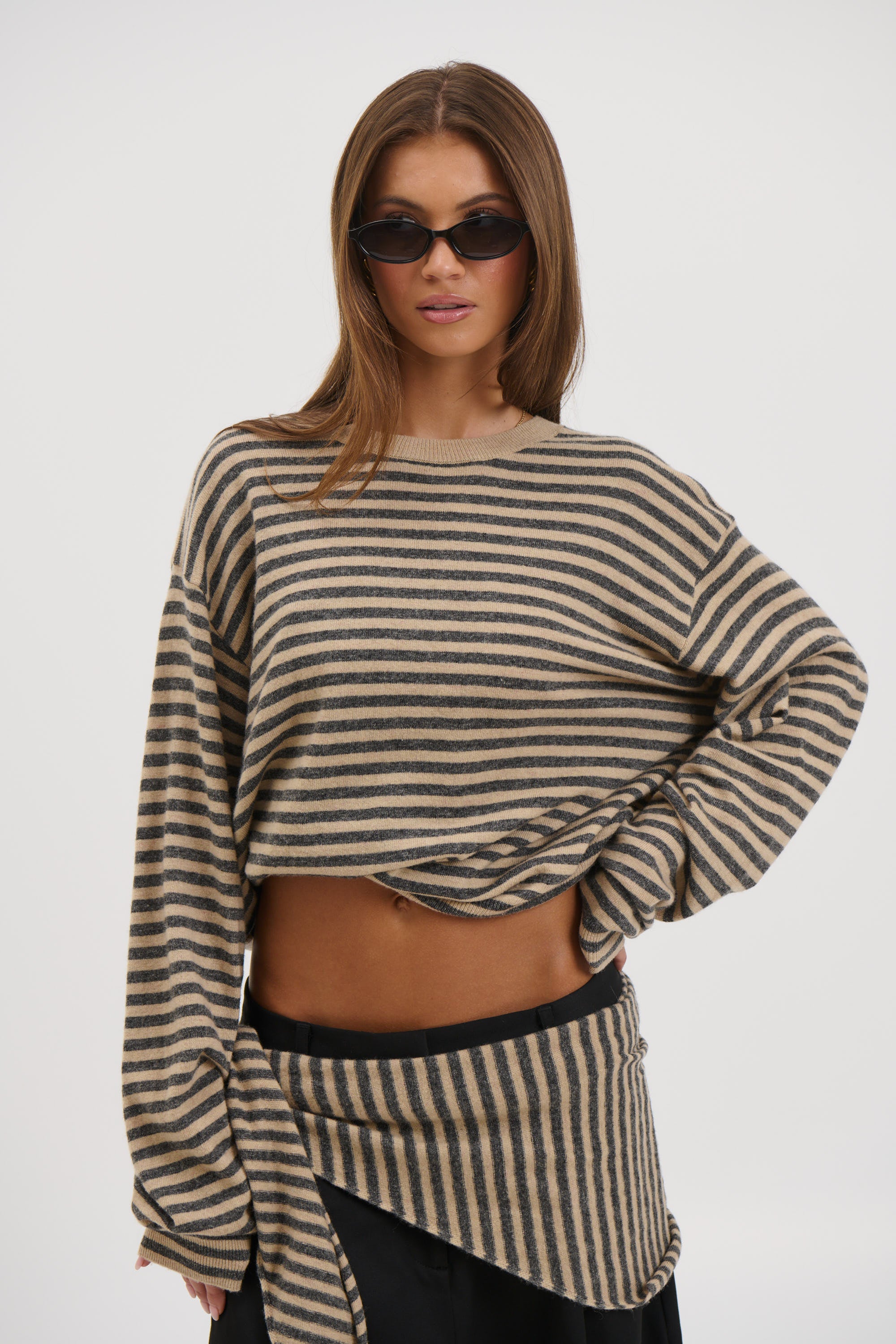 Olsen Knit Slate Stripe