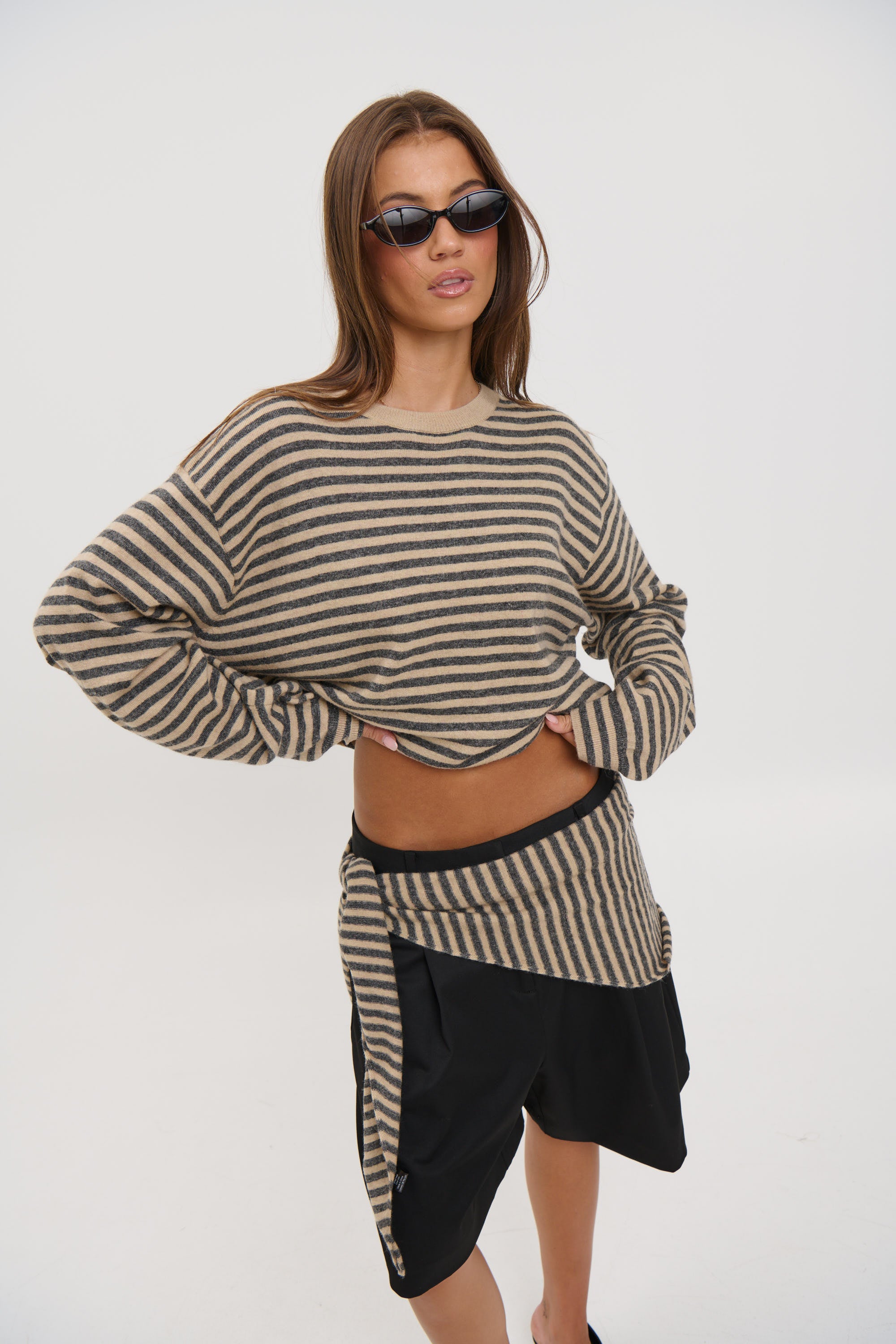 Olsen Knit Slate Stripe