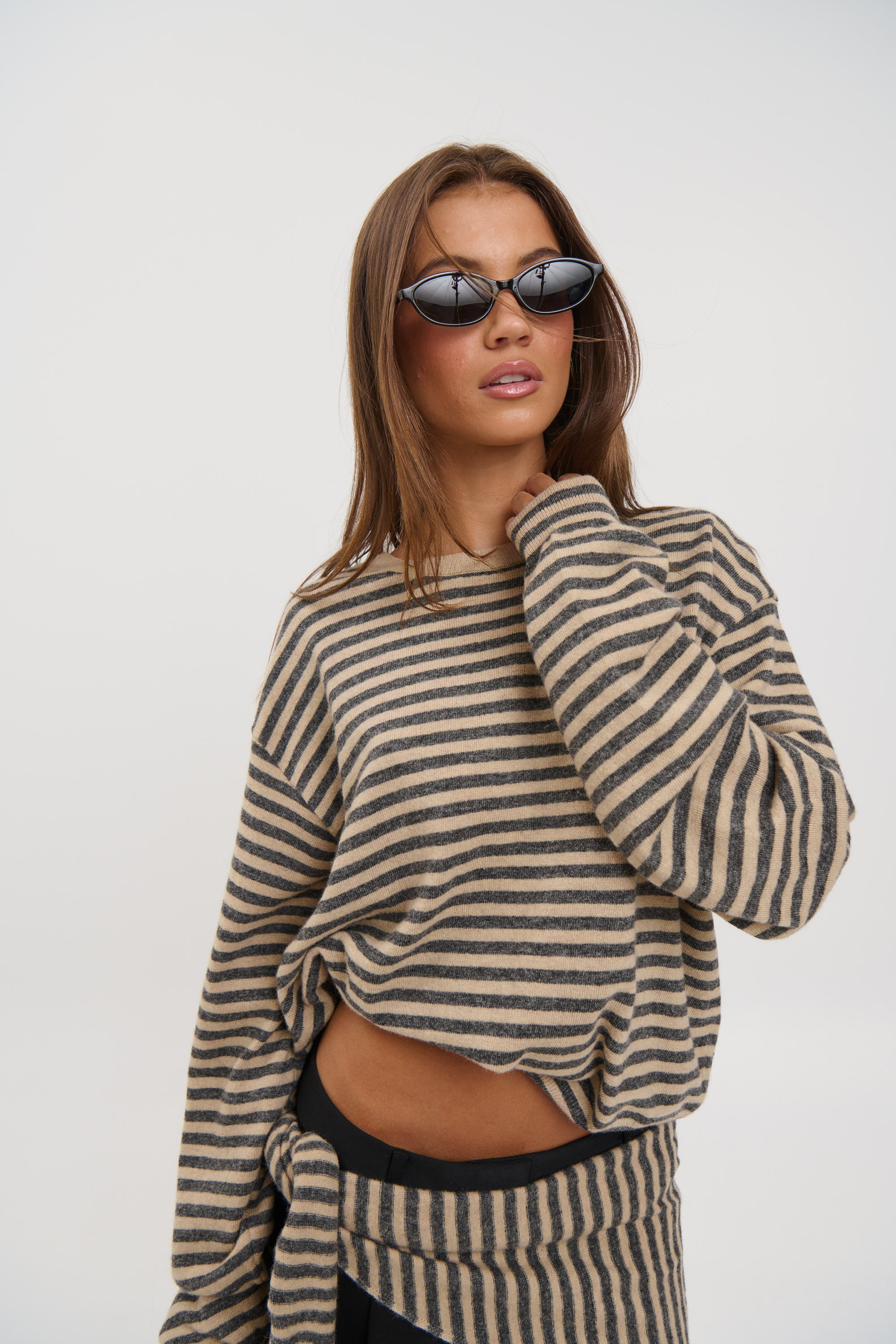 Olsen Knit Slate Stripe