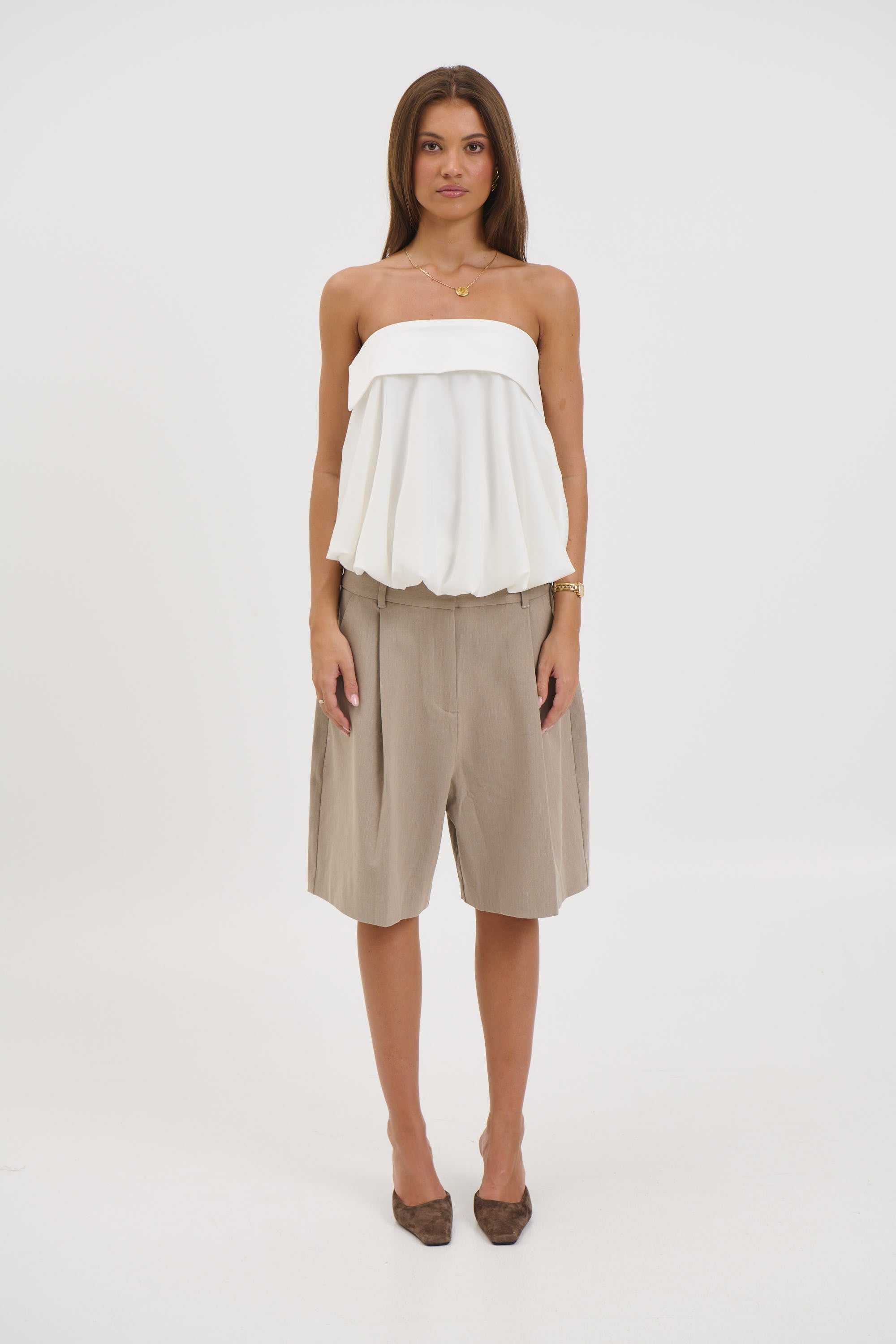 Makenzie Strapless Top White