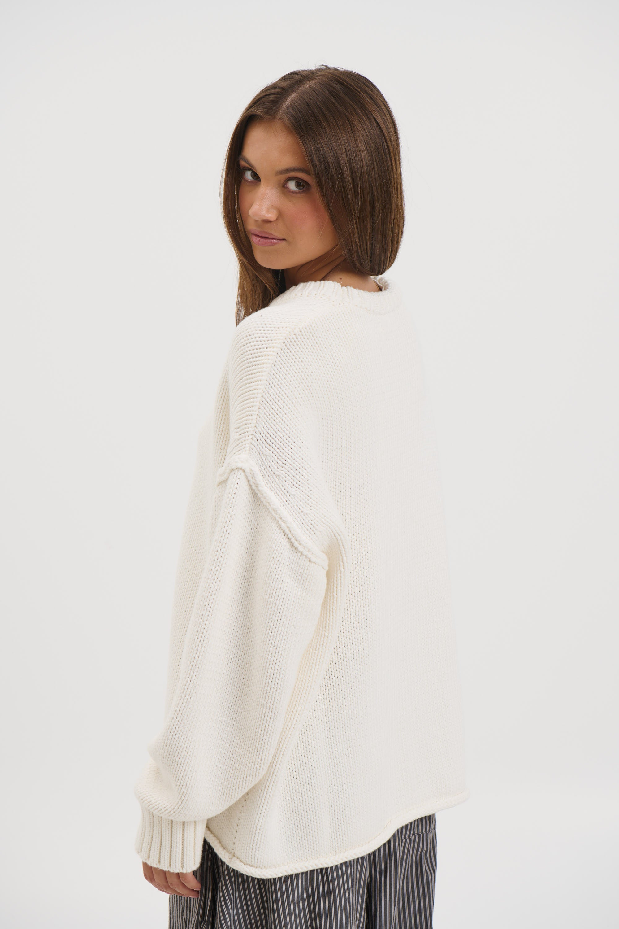 Nikova Knit Jumper White