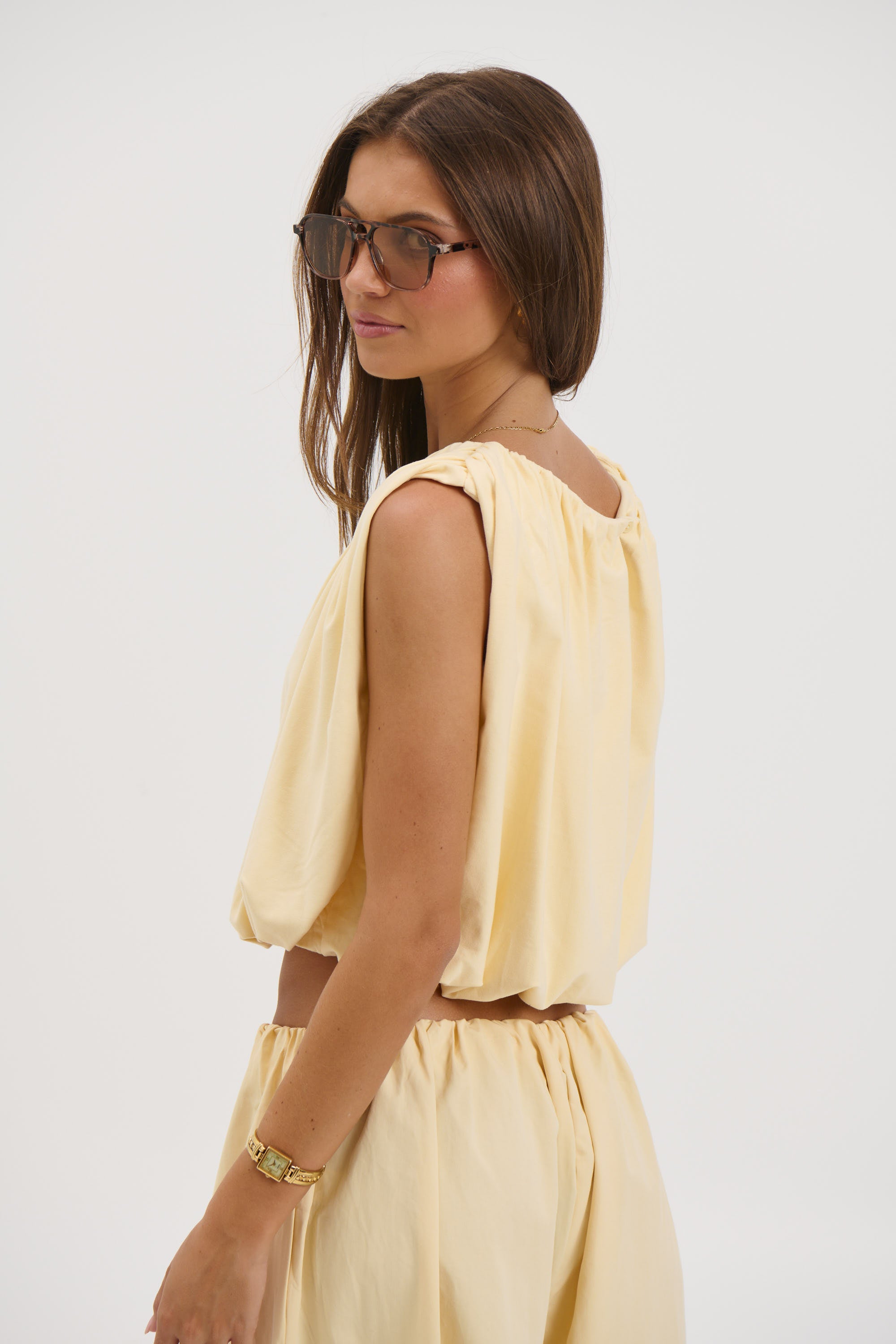 Louisa Bubble Top Lemon