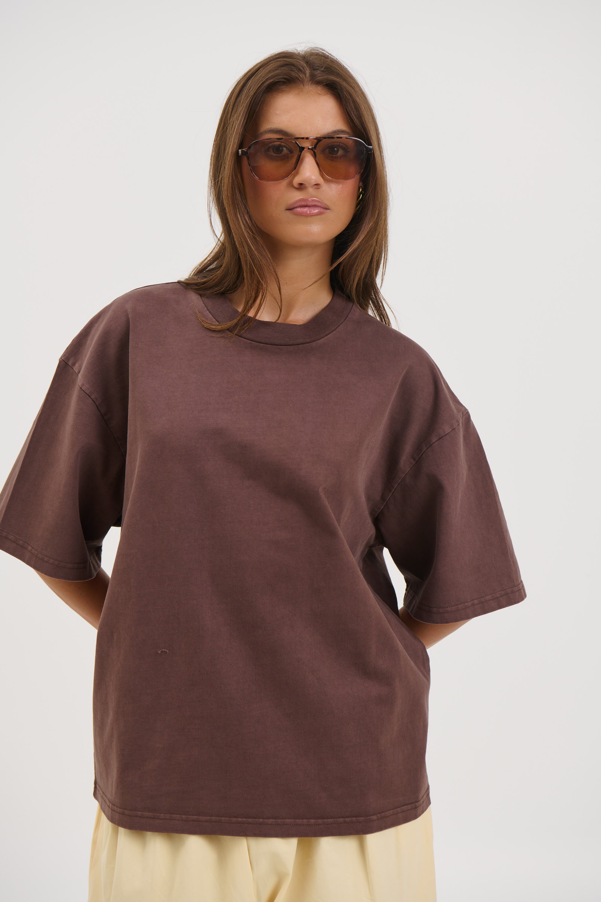 Unisex Emmett Box Tee Chocolate