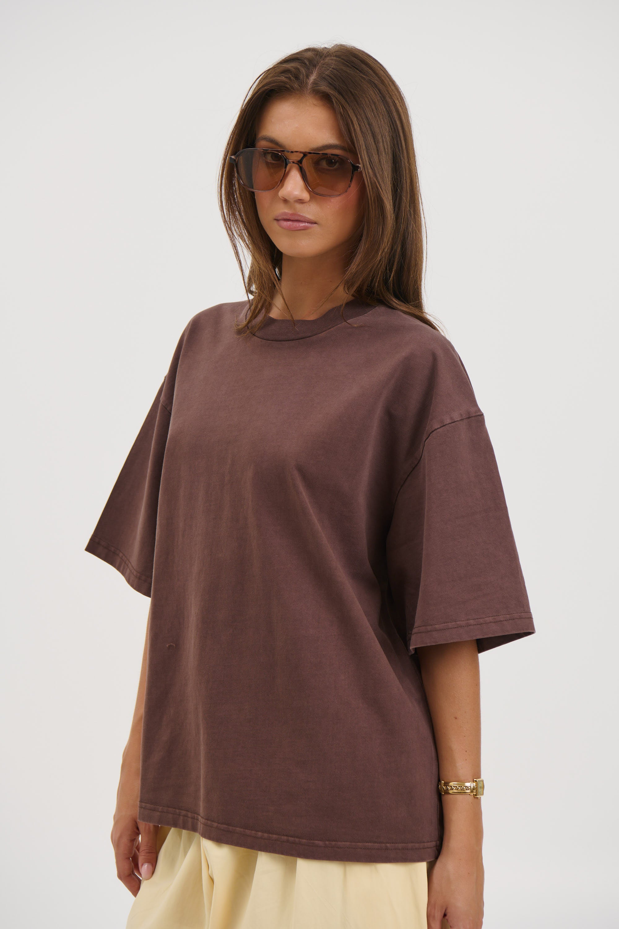 Unisex Emmett Box Tee Chocolate