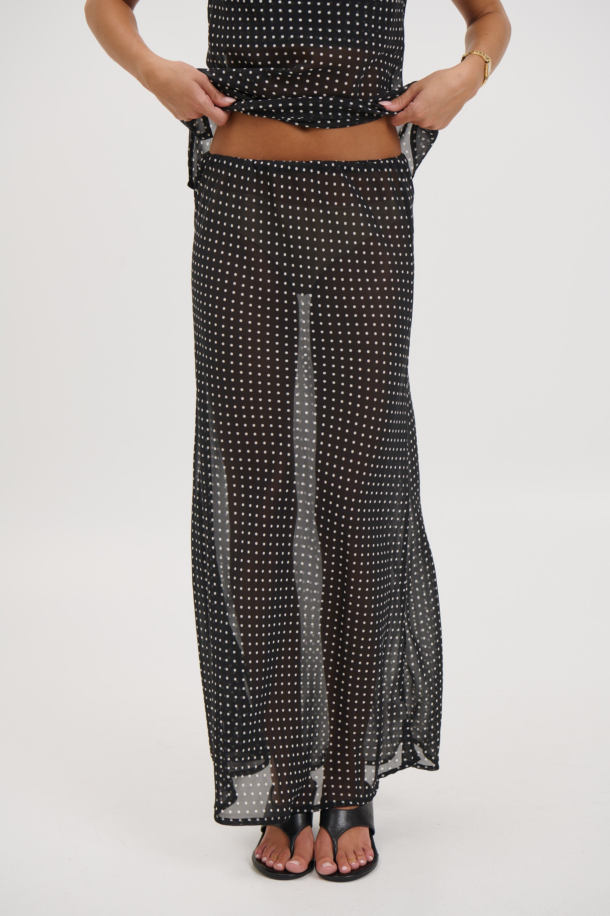 Jemma Sheer Skirt Black