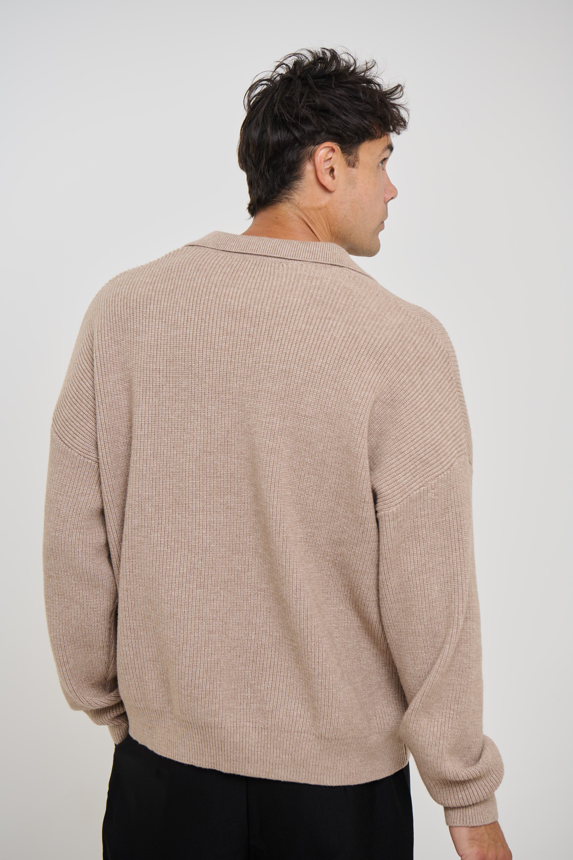 Jay Knitted Polo Oat