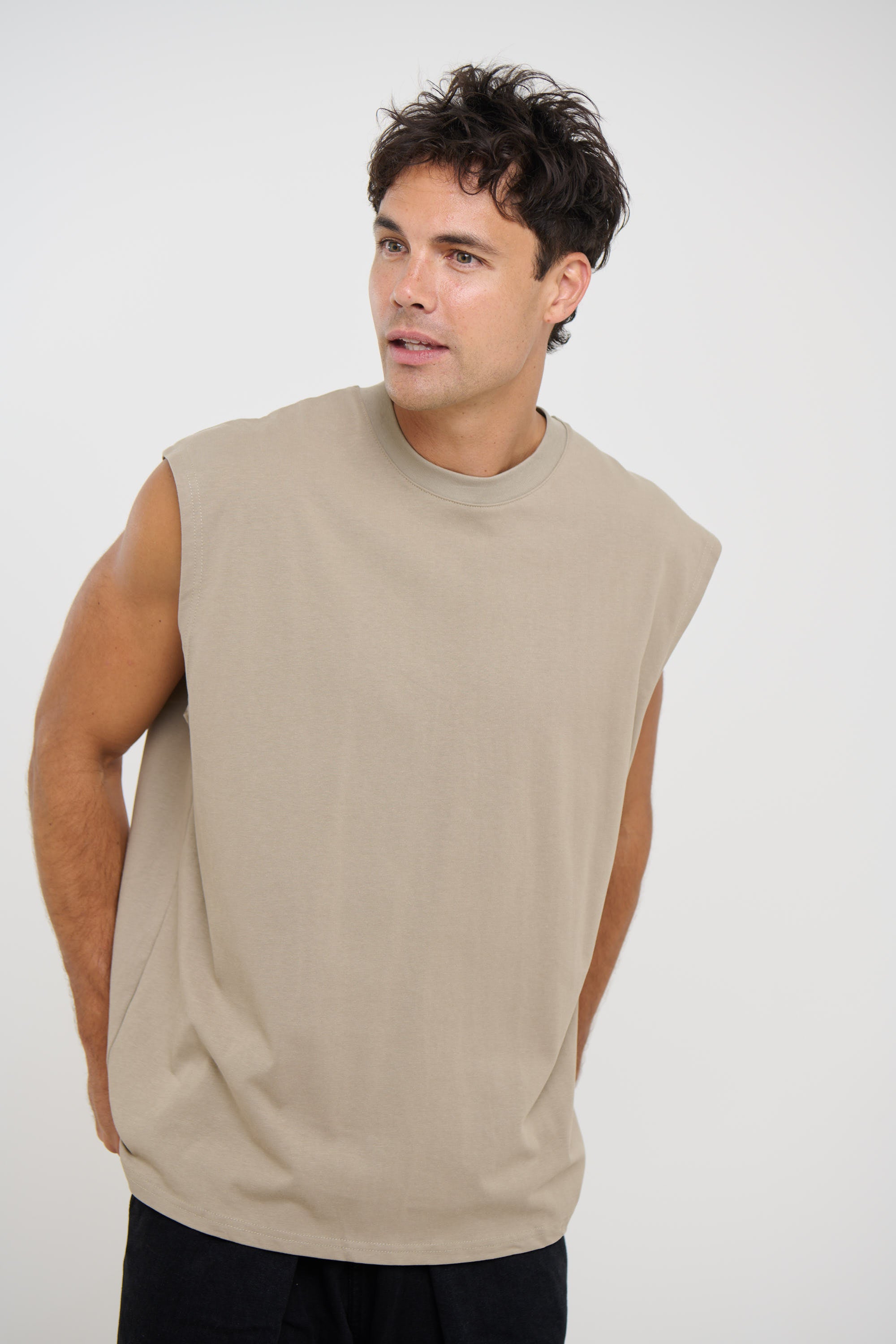 Rosco Crew Neck Tank Army