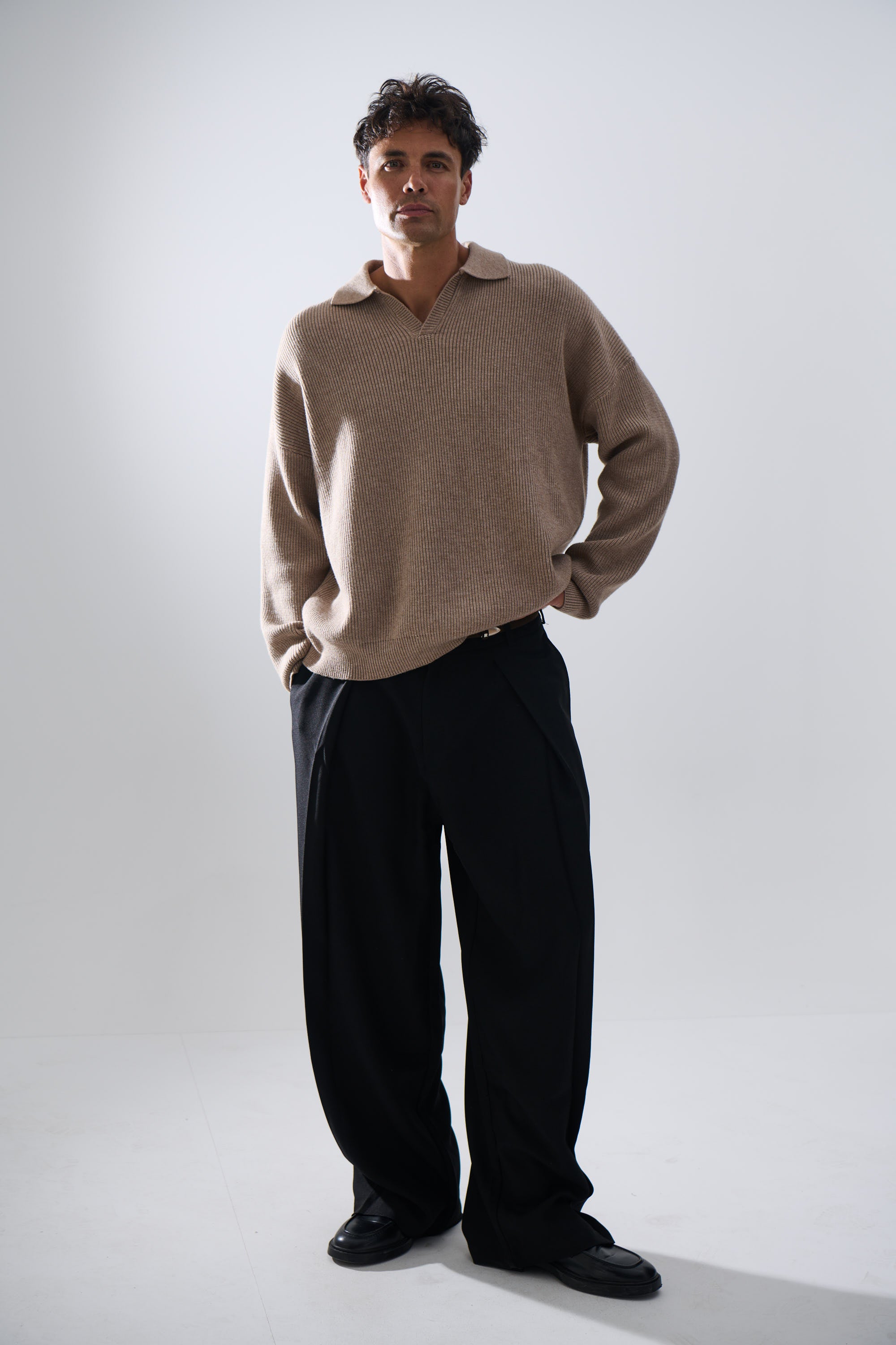 Jay Knitted Polo Oat