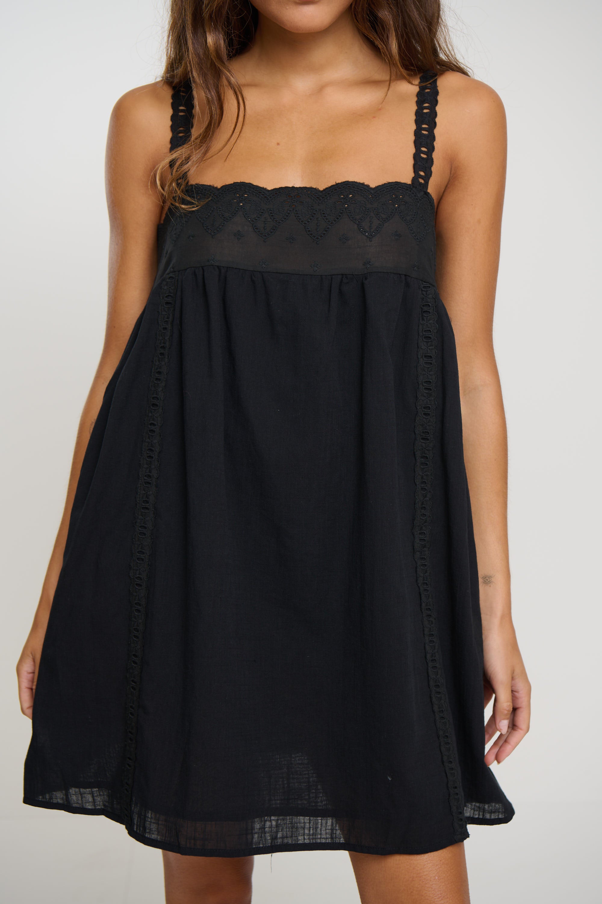Wynter Lace Mini Dress Black