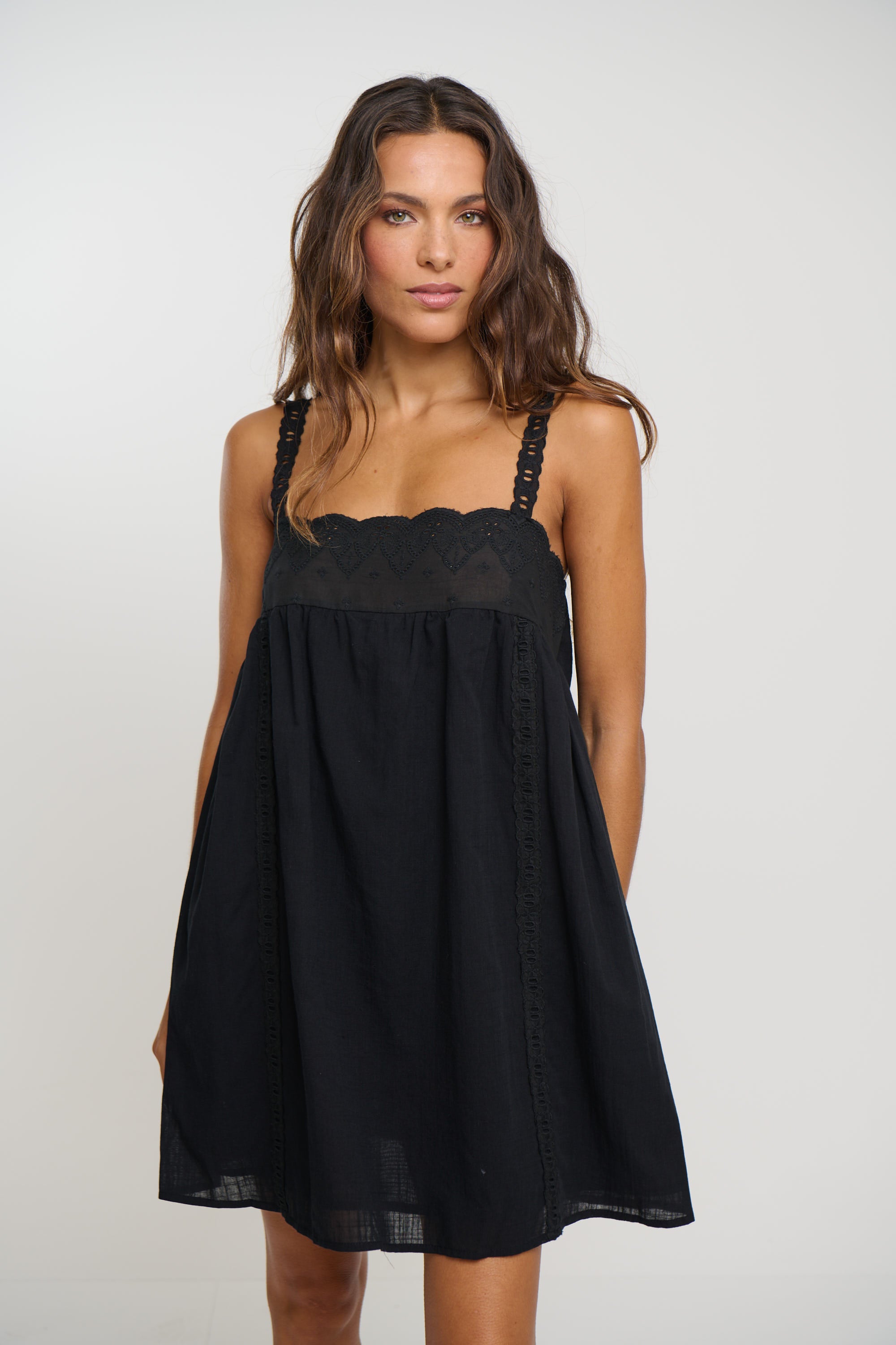 Wynter Lace Mini Dress Black