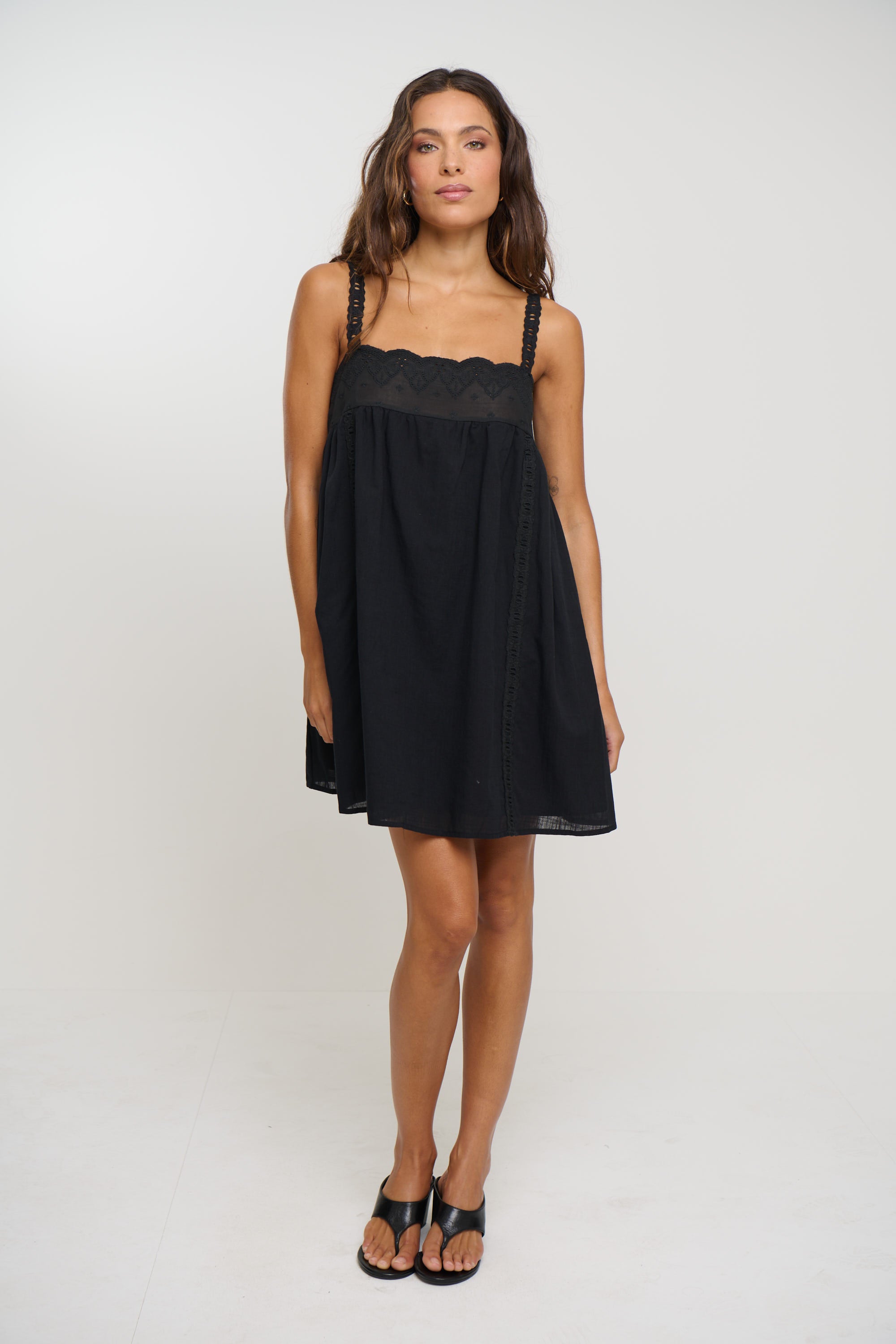 Wynter Lace Mini Dress Black