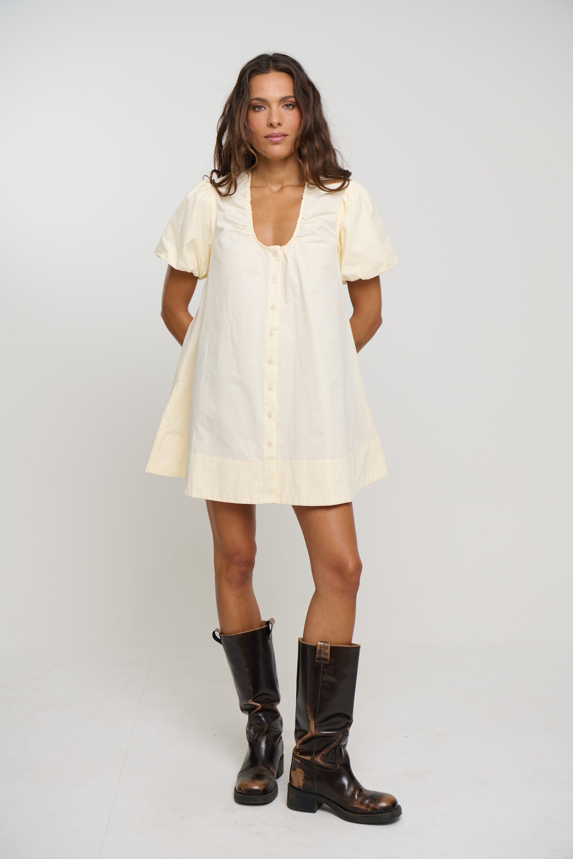 Oaks Mini Dress Butter