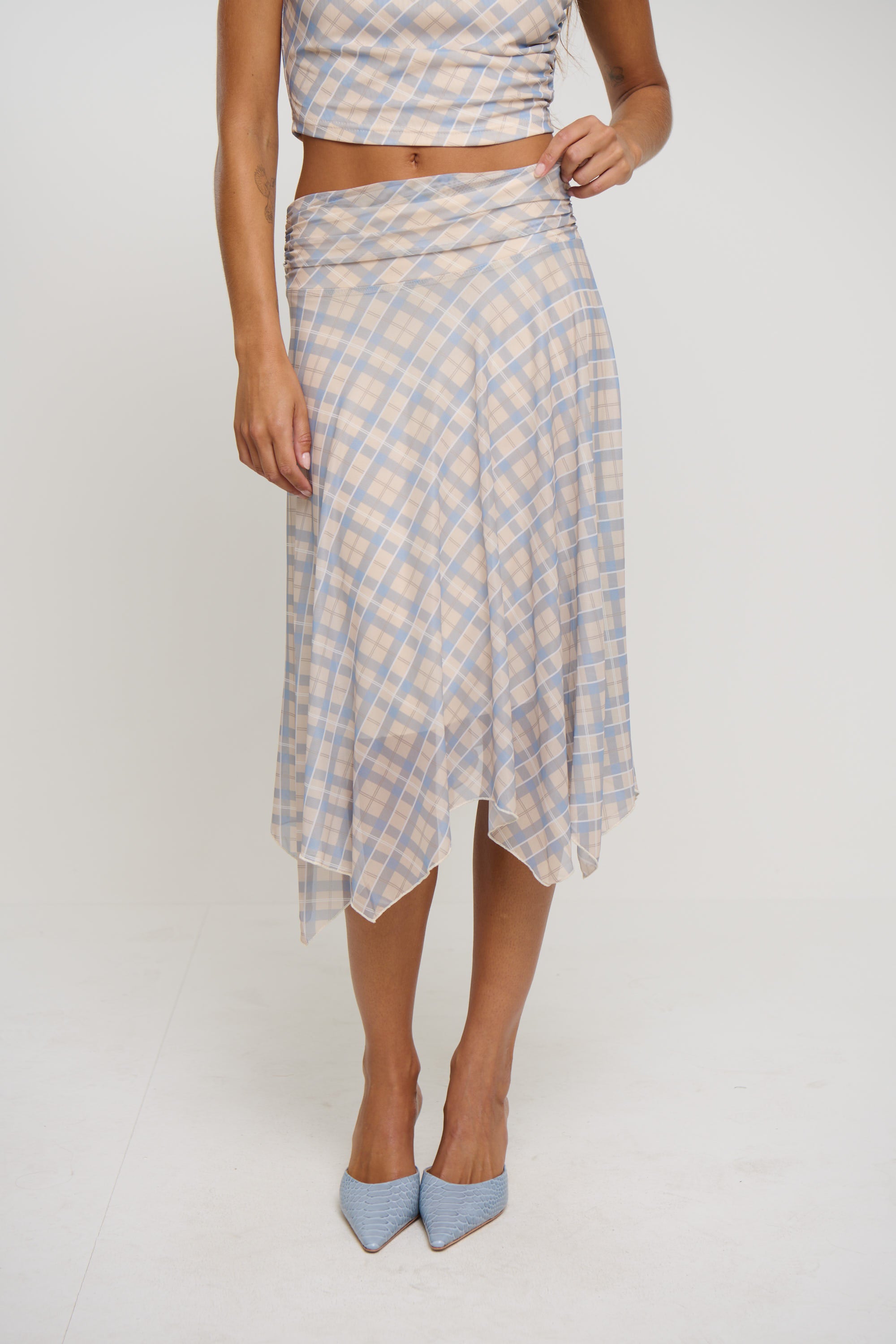 Tove Skirt Blue Check