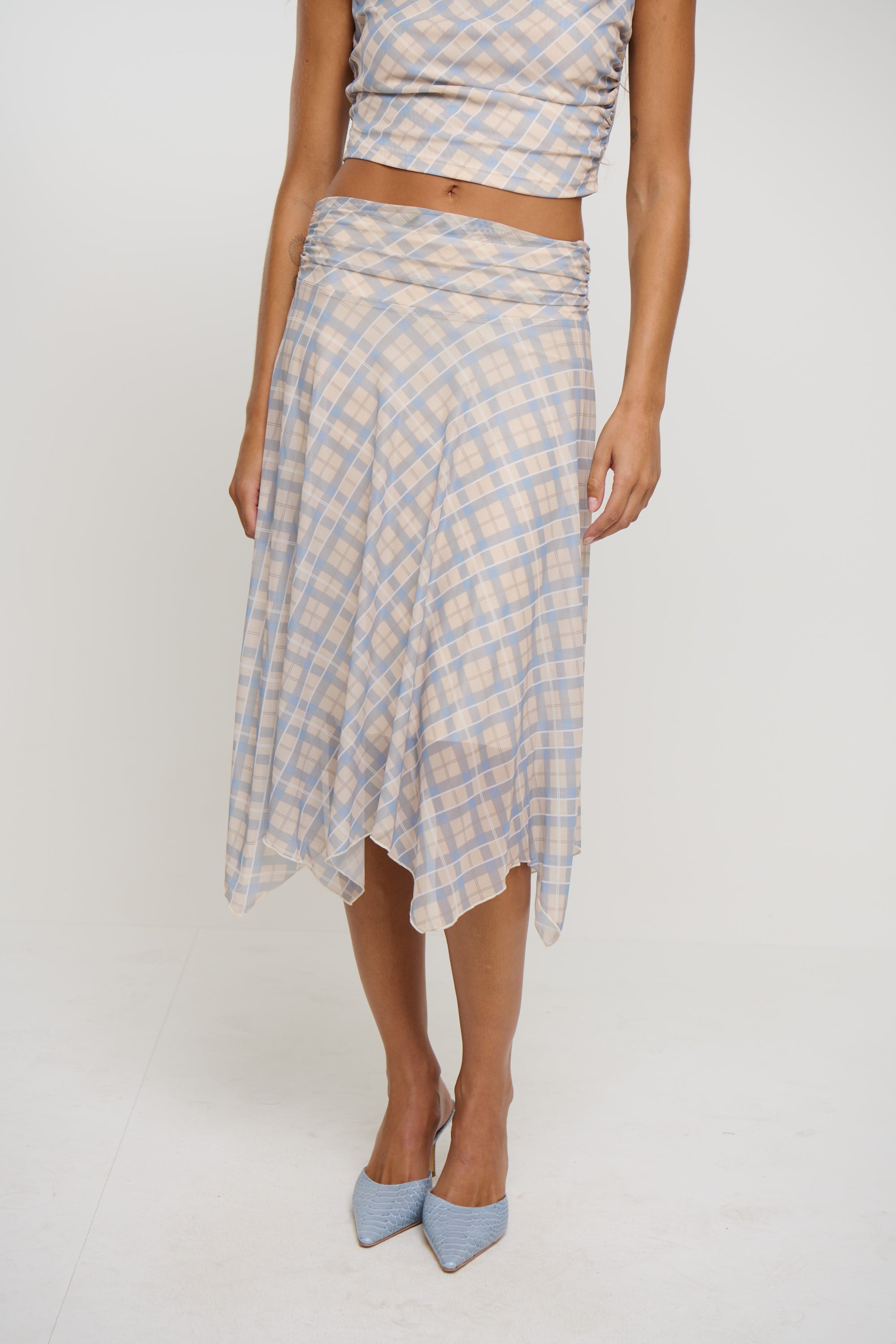 Tove Skirt Blue Check