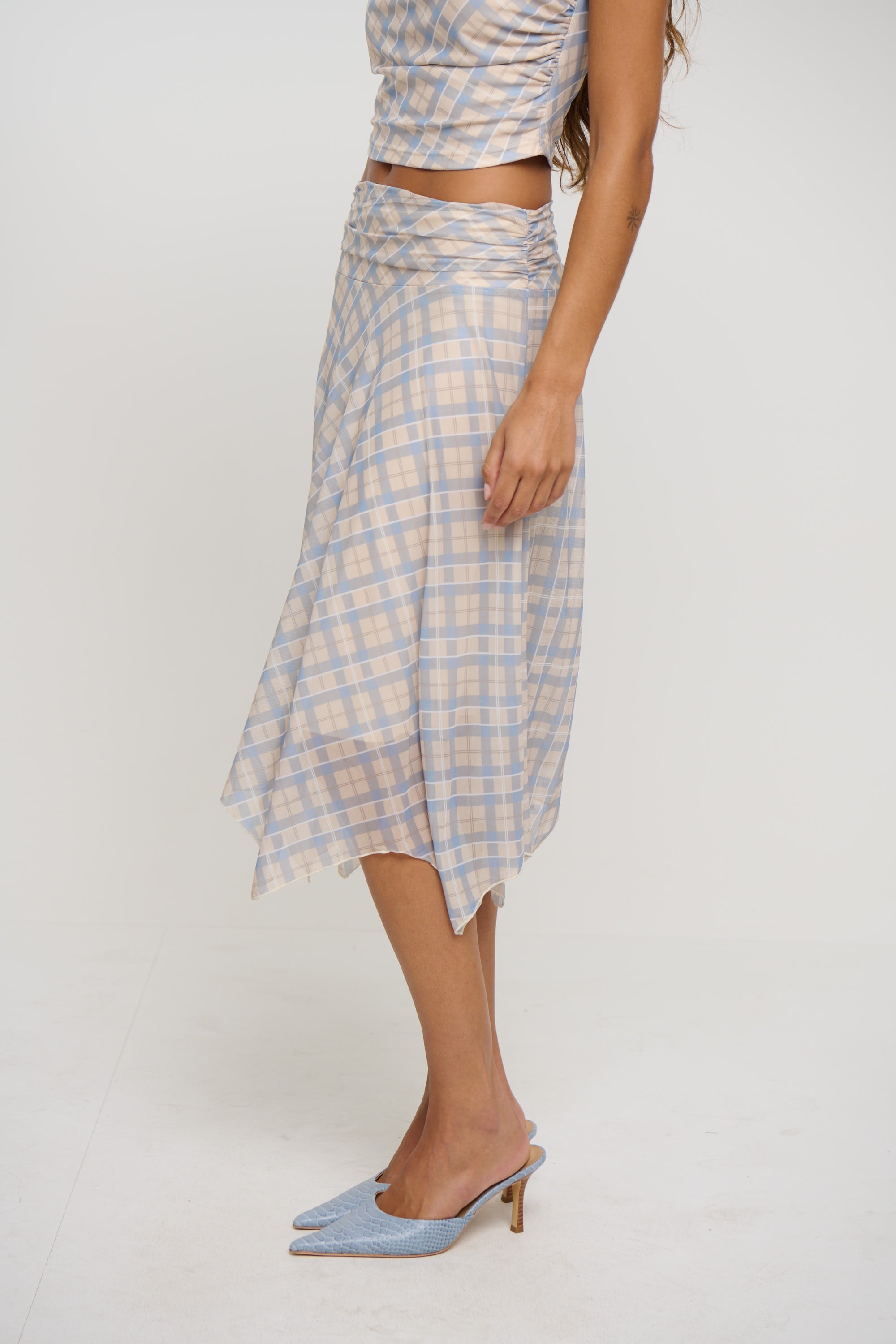 Tove Skirt Blue Check