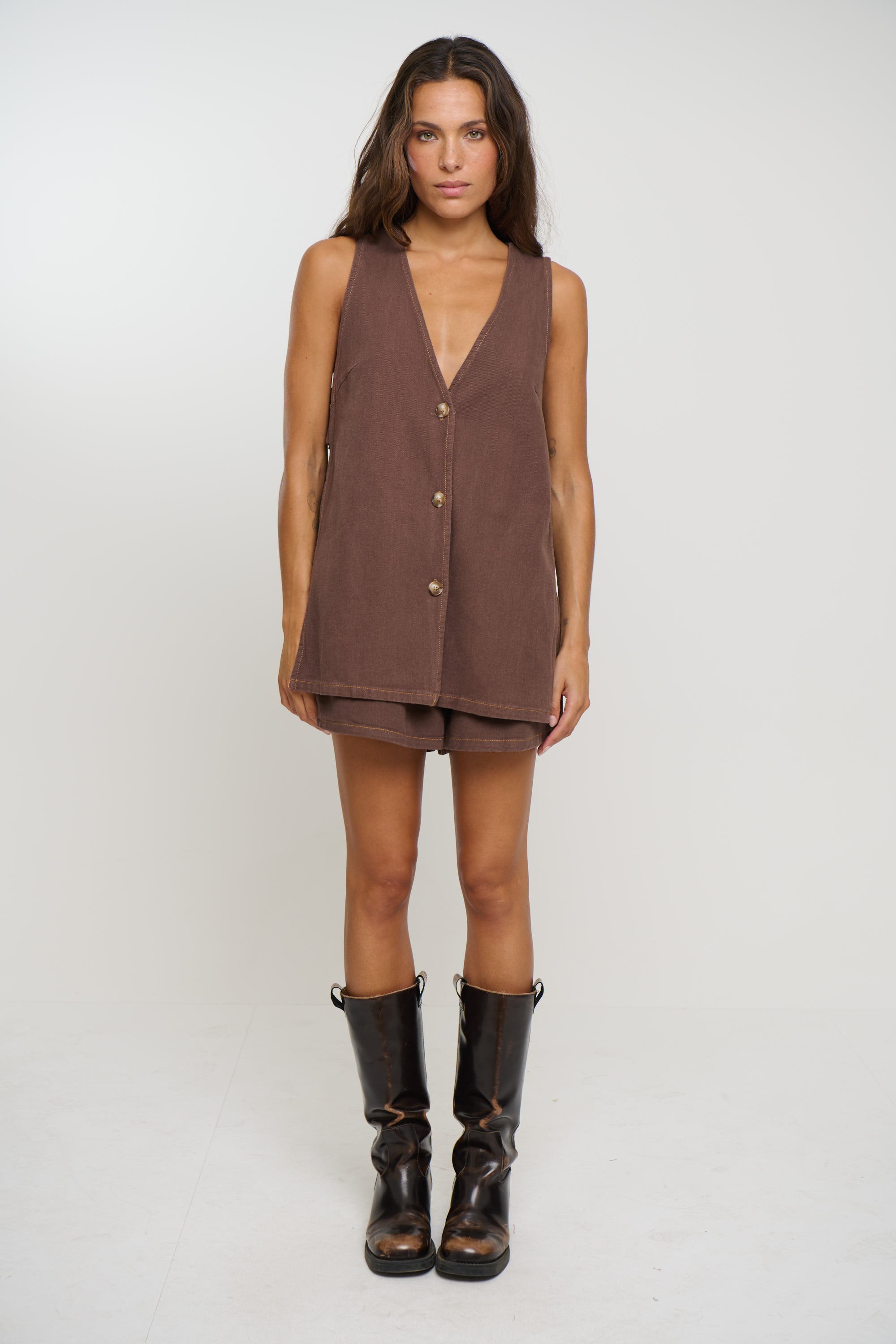 Bonnie Set Chocolate Denim