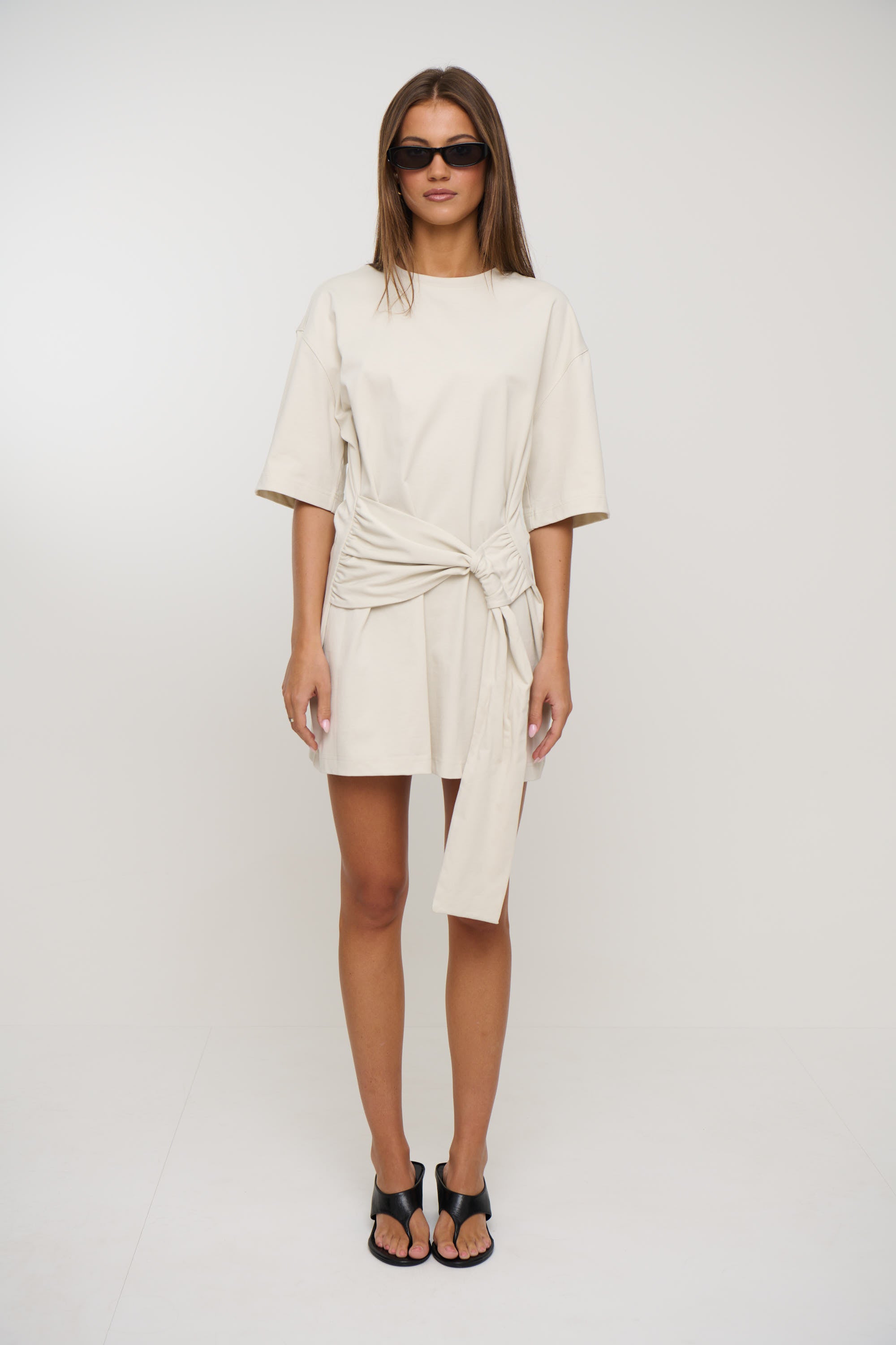 Delani Tee Dress Creme