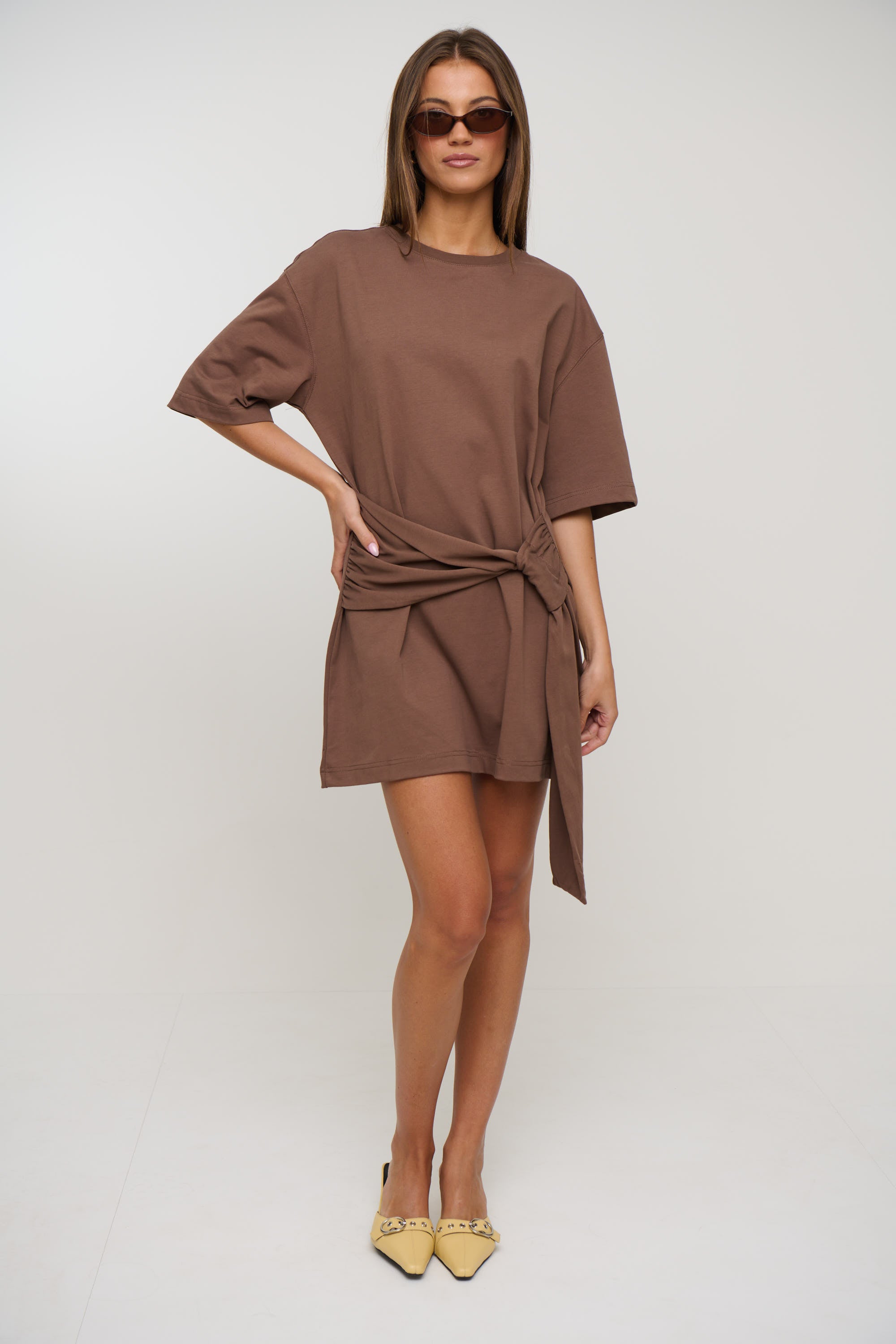 Delani Tee Dress Hazelnut