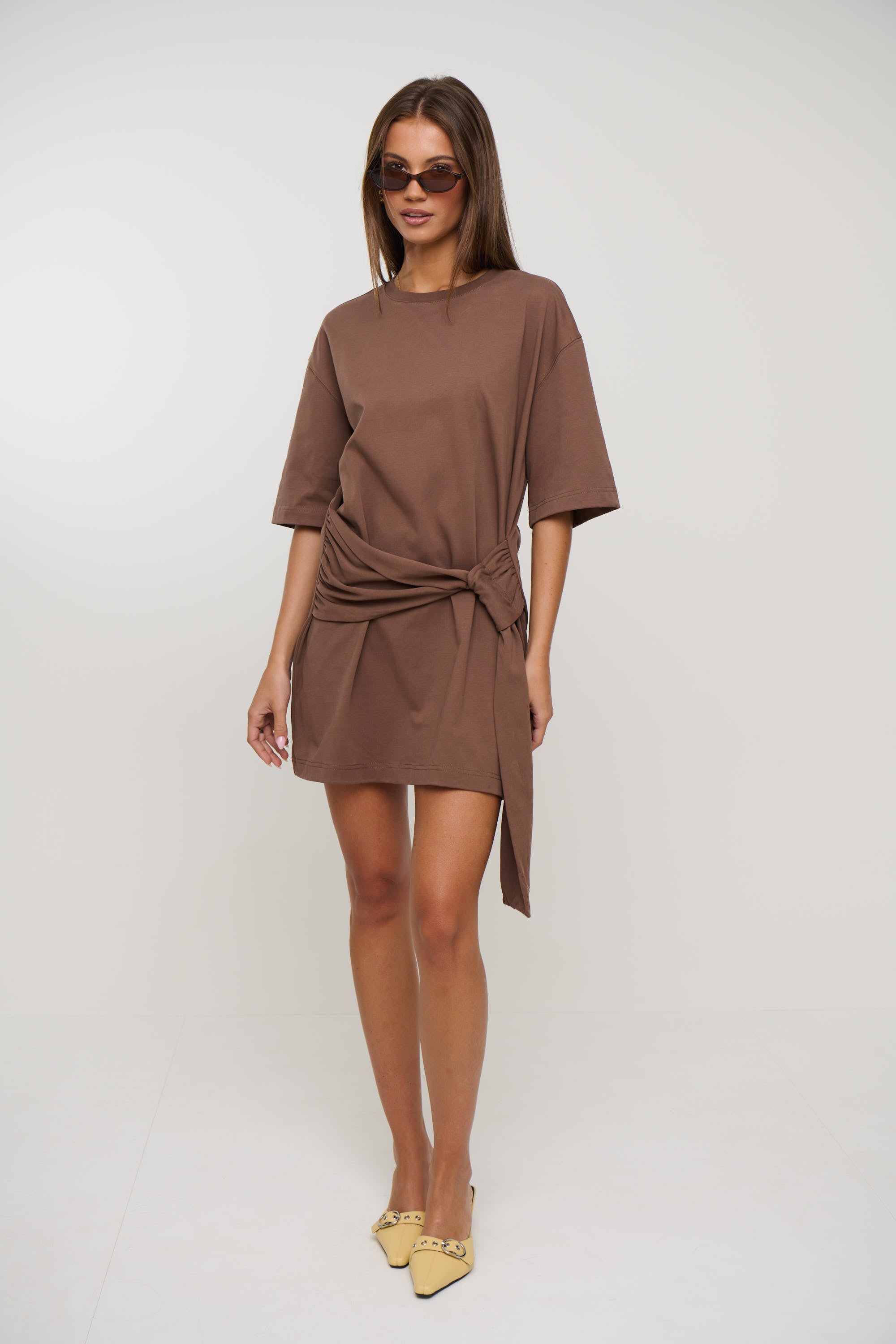 Delani Tee Dress Hazelnut