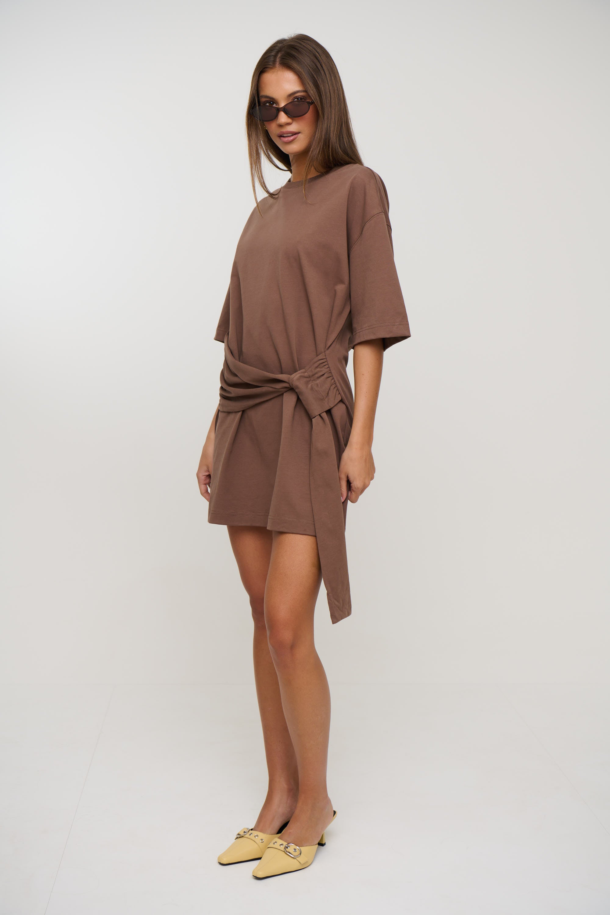 Delani Tee Dress Hazelnut