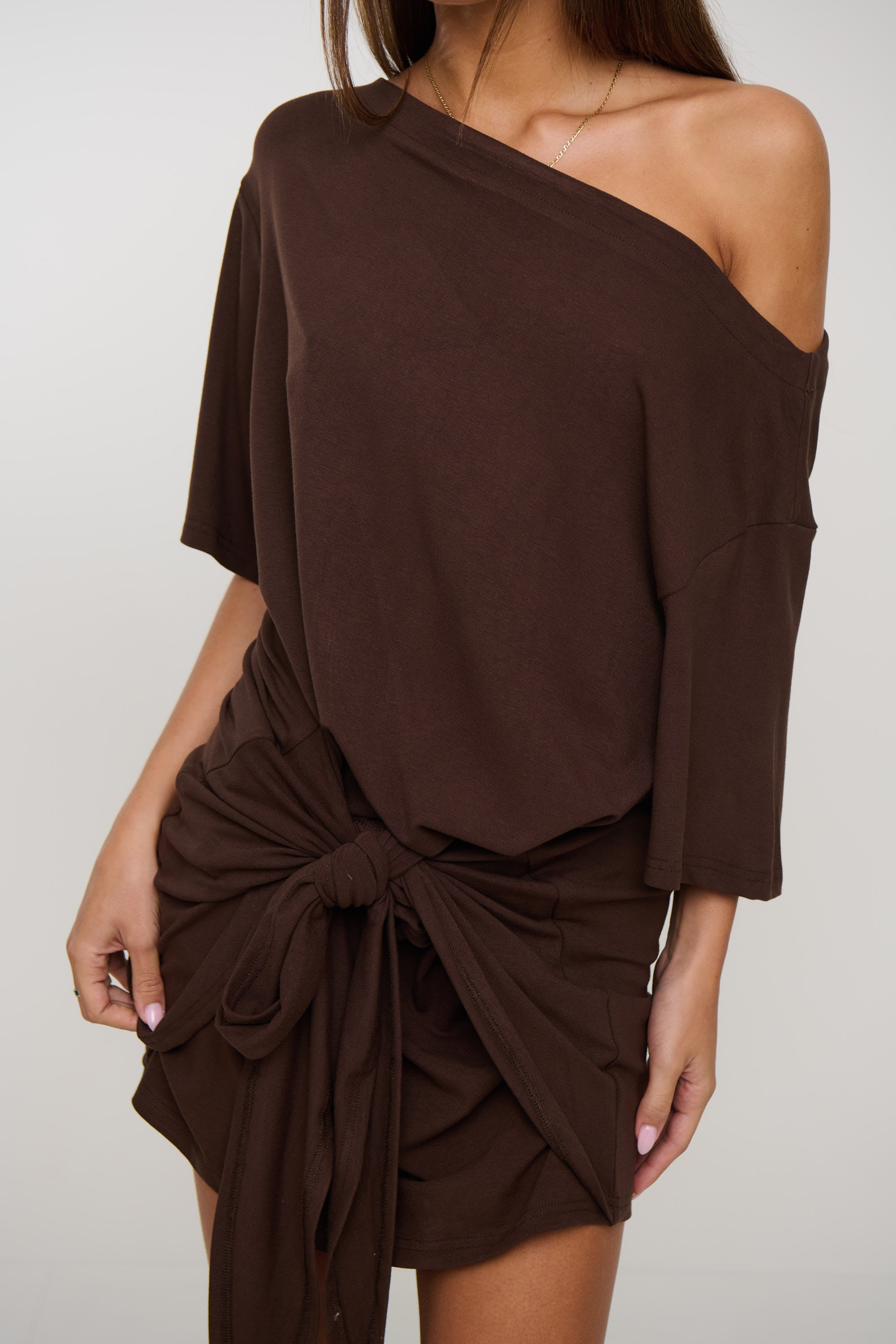 Tyla Mini Dress Chocolate