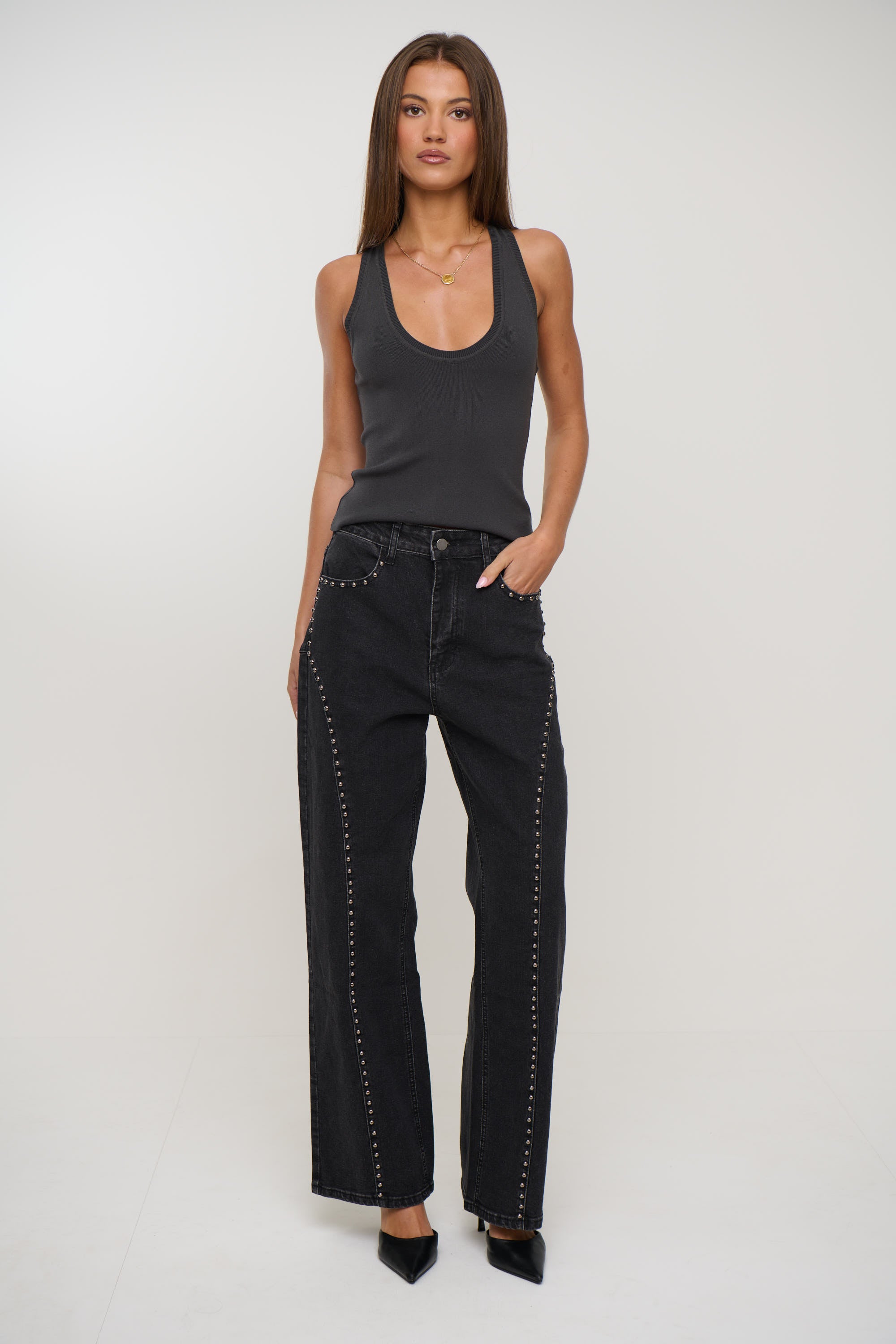 Reese Jean Washed Black