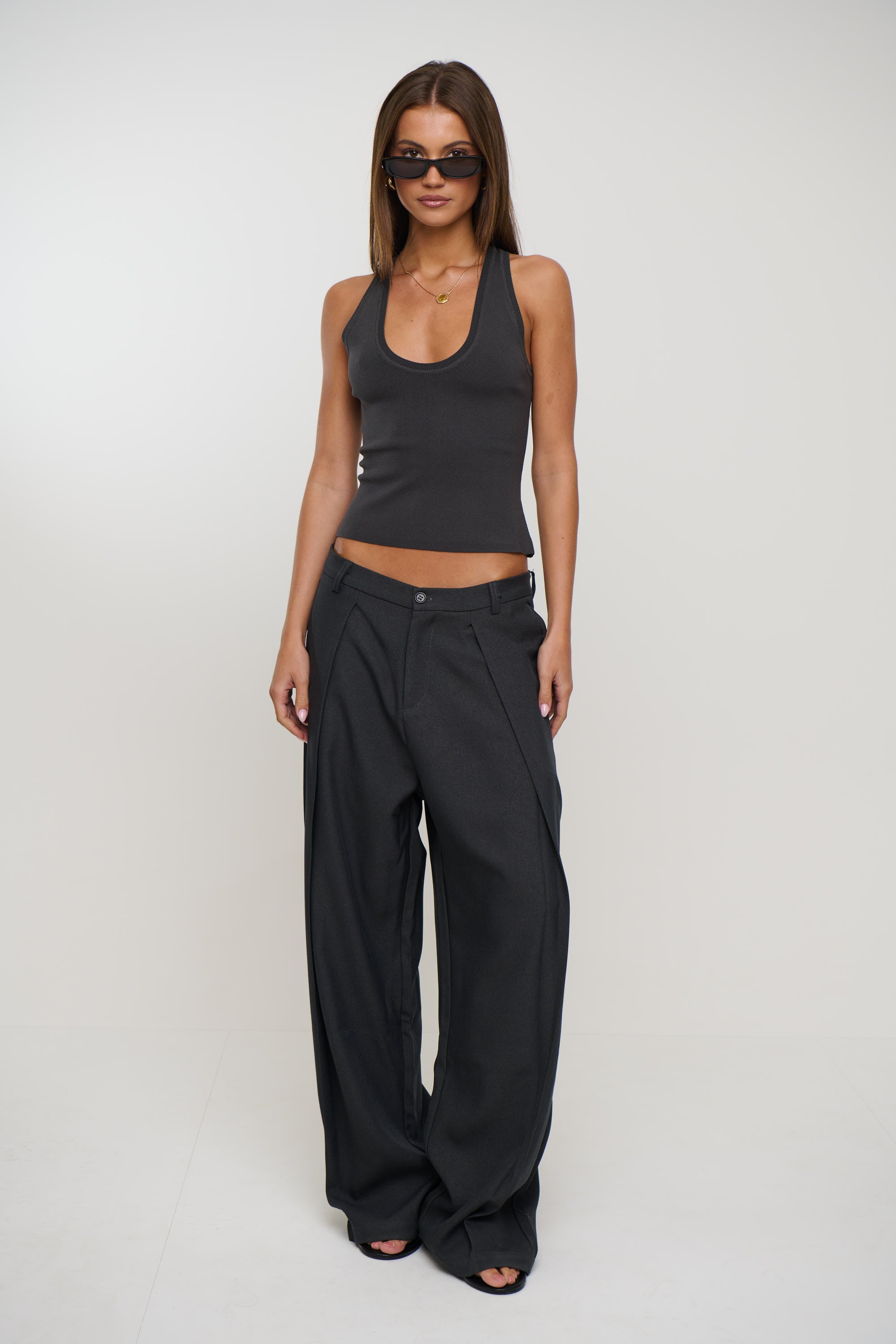 Cherrie Tank Dark Grey