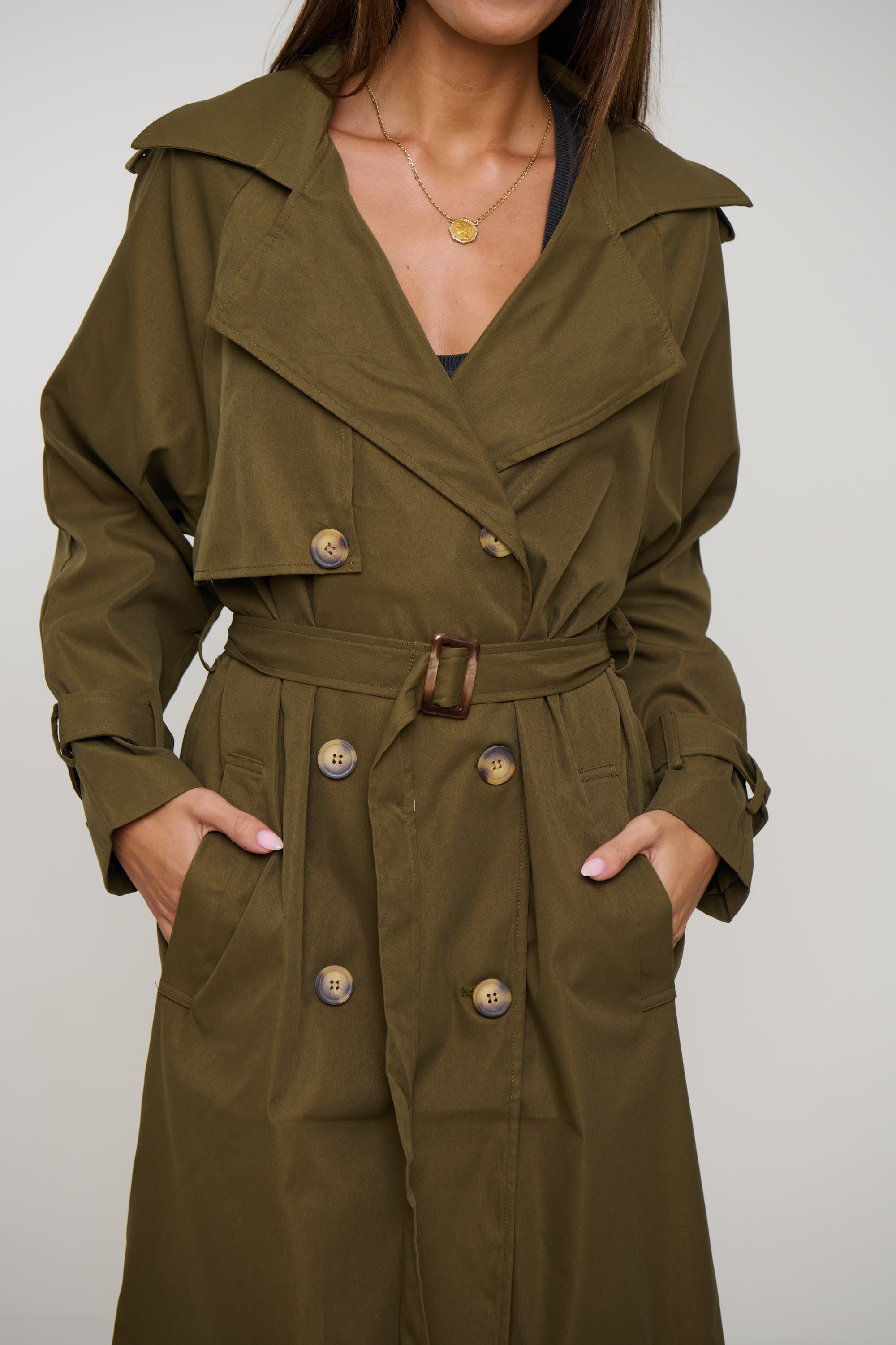 Lia Trench Olive