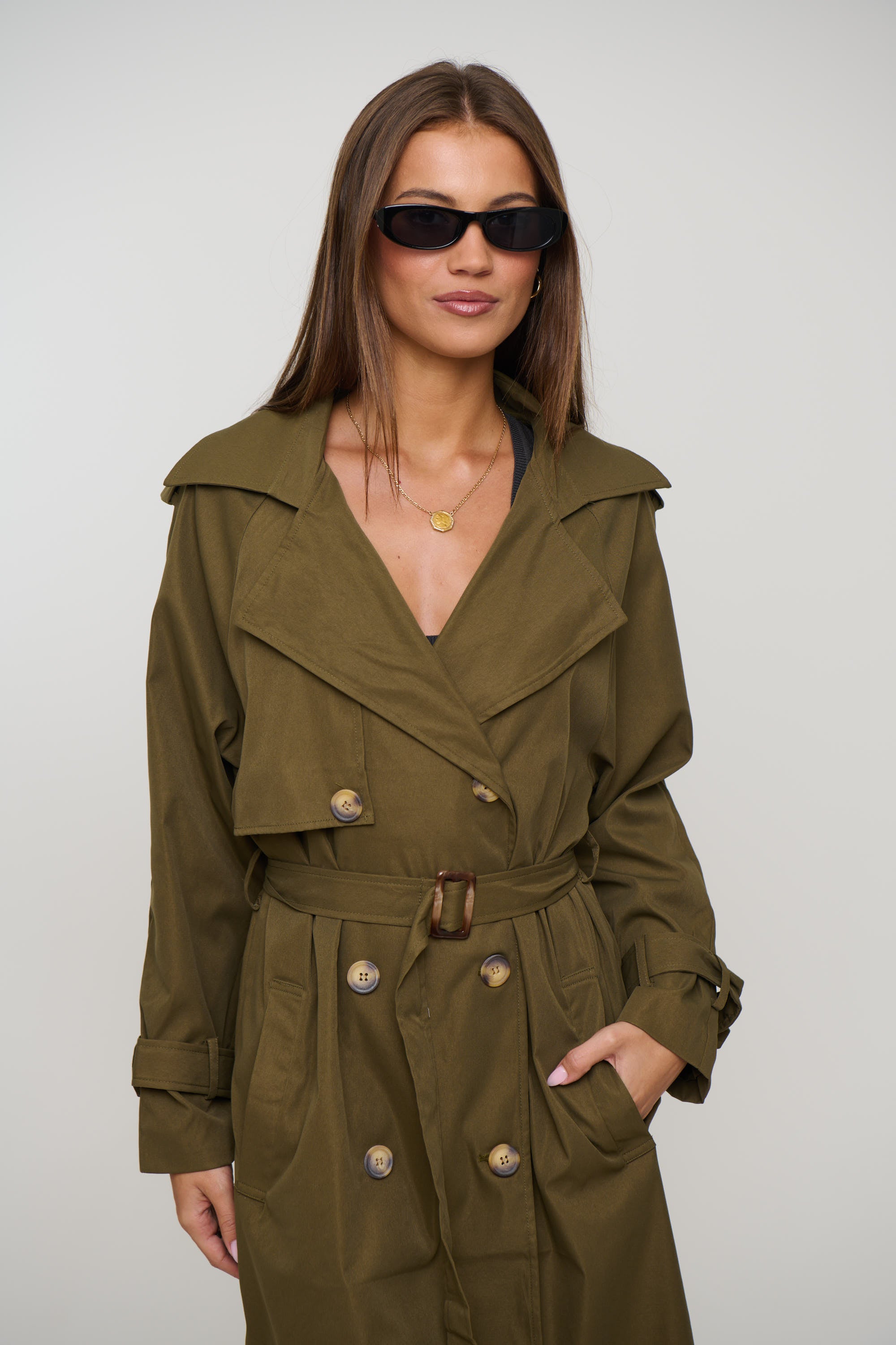 Lia Trench Olive