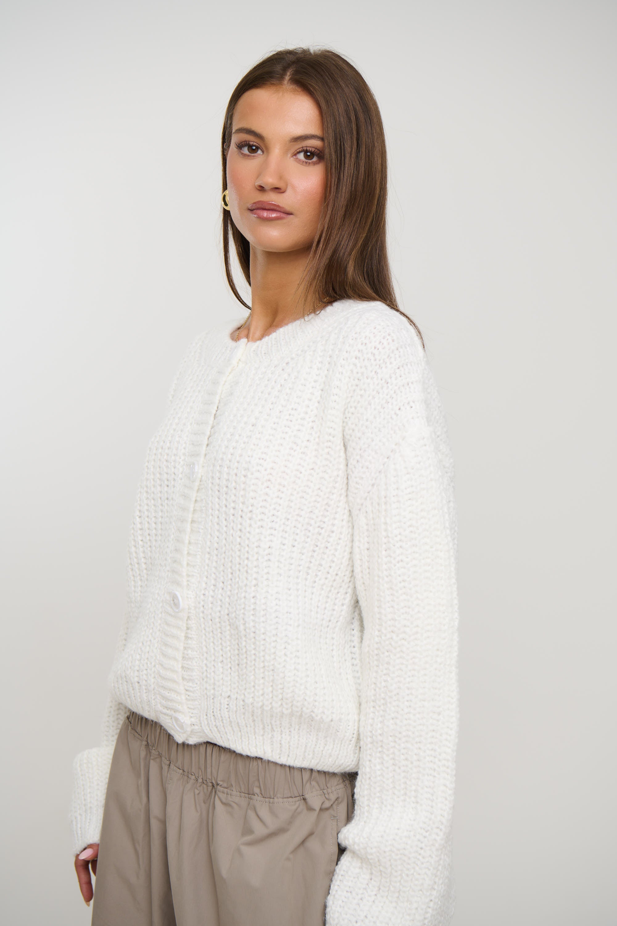 Bryn Cardigan White