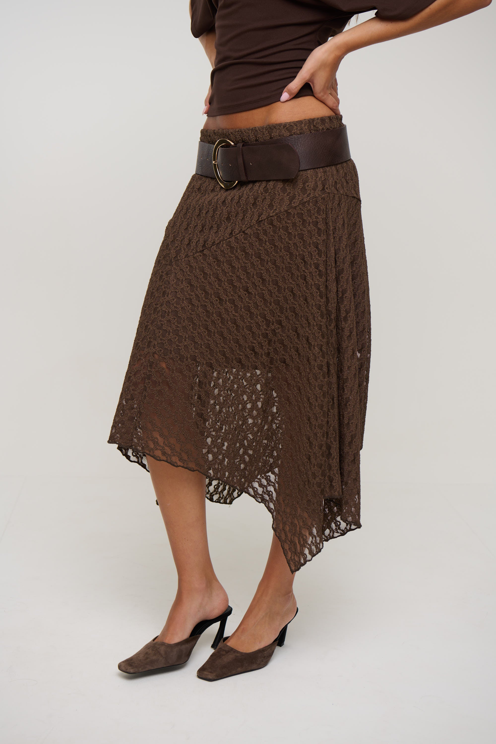 Shea Midi Skirt Chocolate