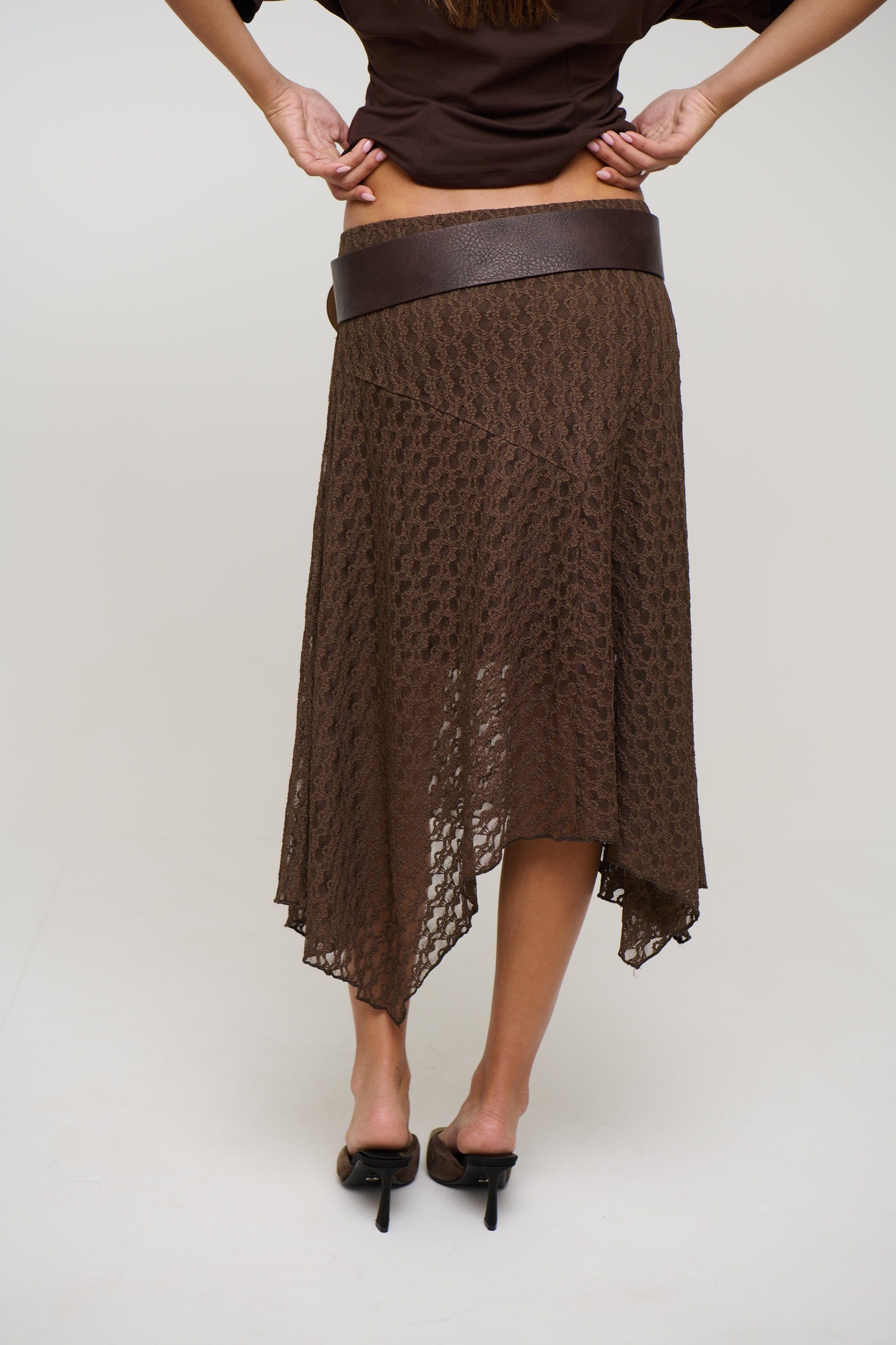 Shea Midi Skirt Chocolate
