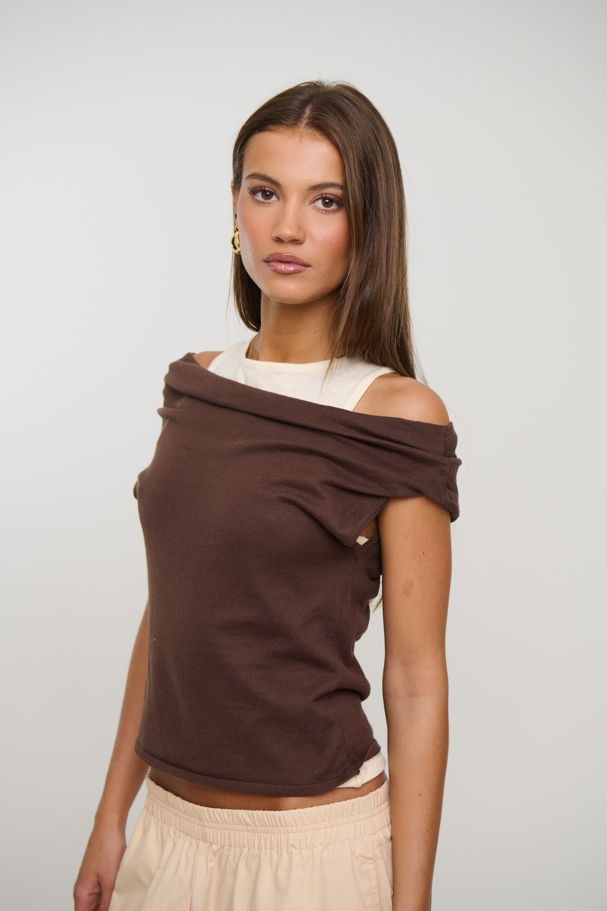 Nylah Knit Top Chocolate