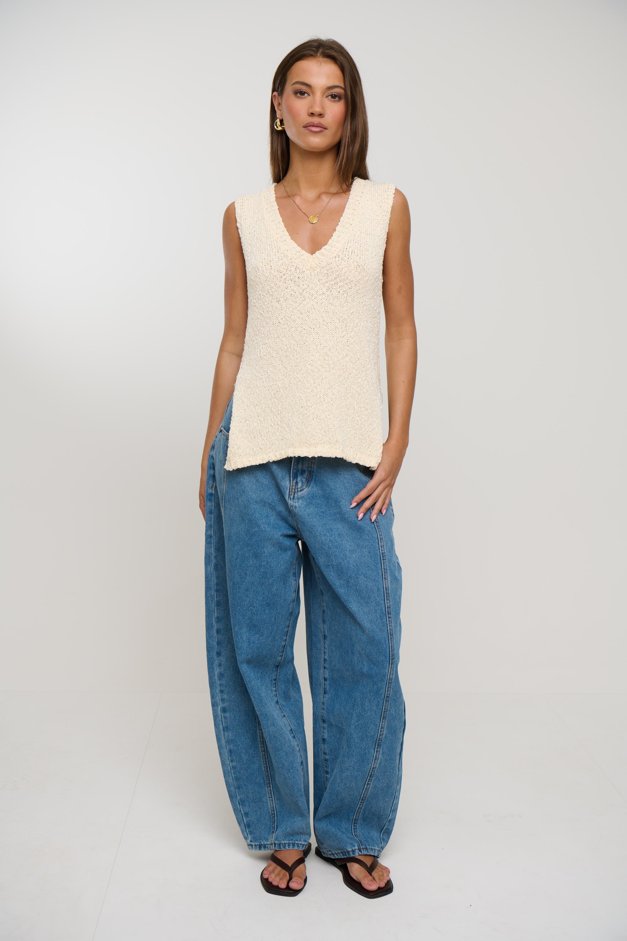 Kitt Knit Top Cream
