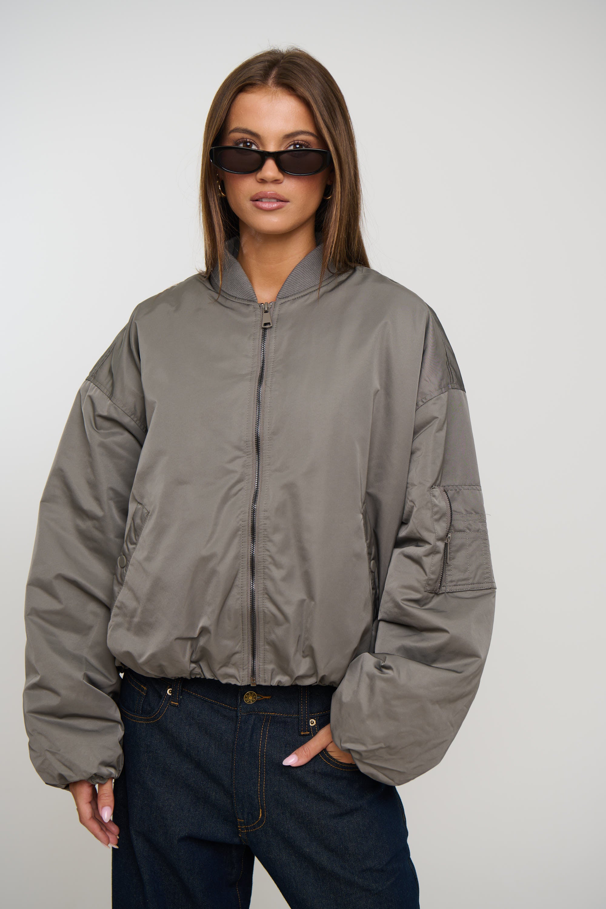 Dua Bomber Jacket Grey