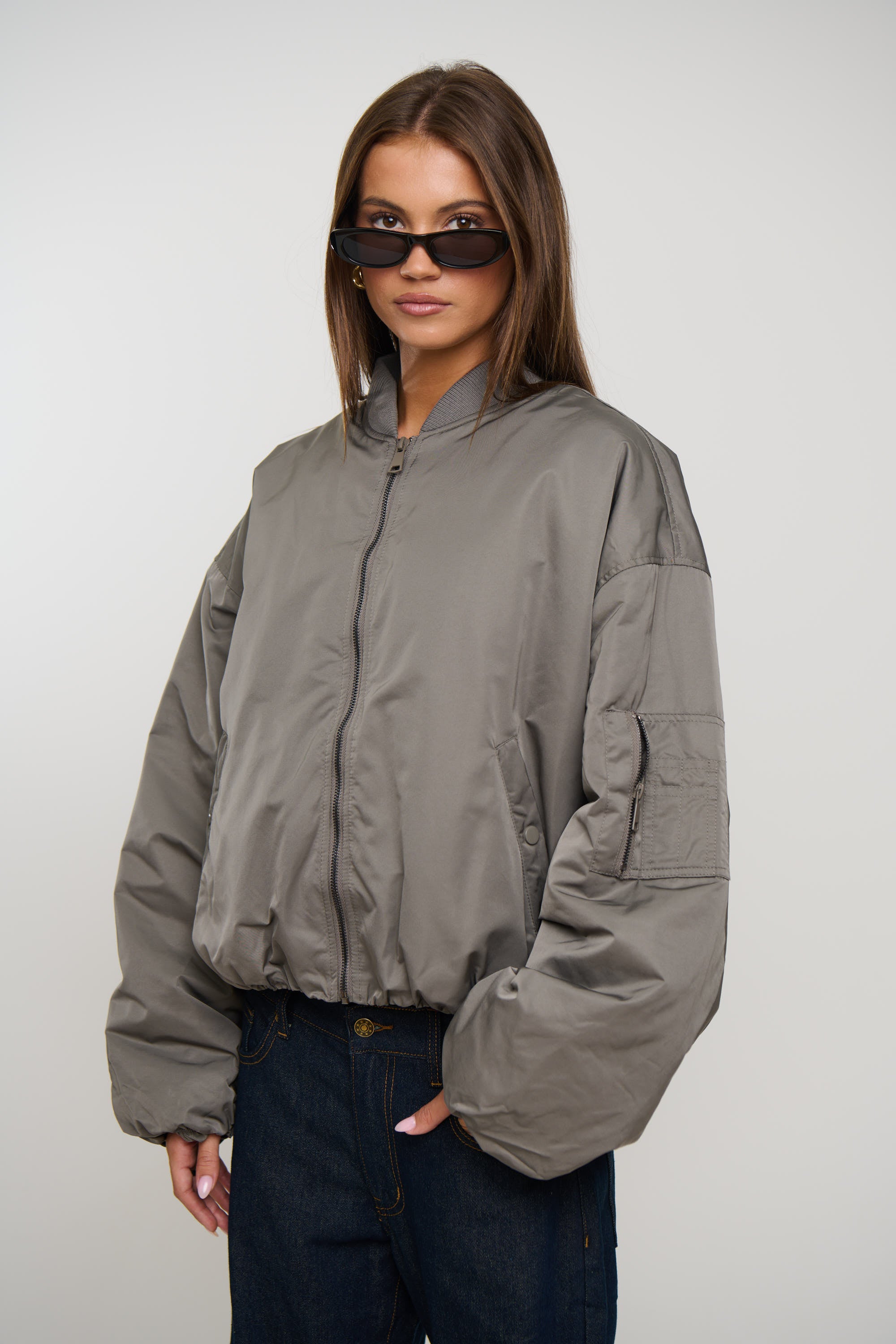 Dua Bomber Jacket Grey