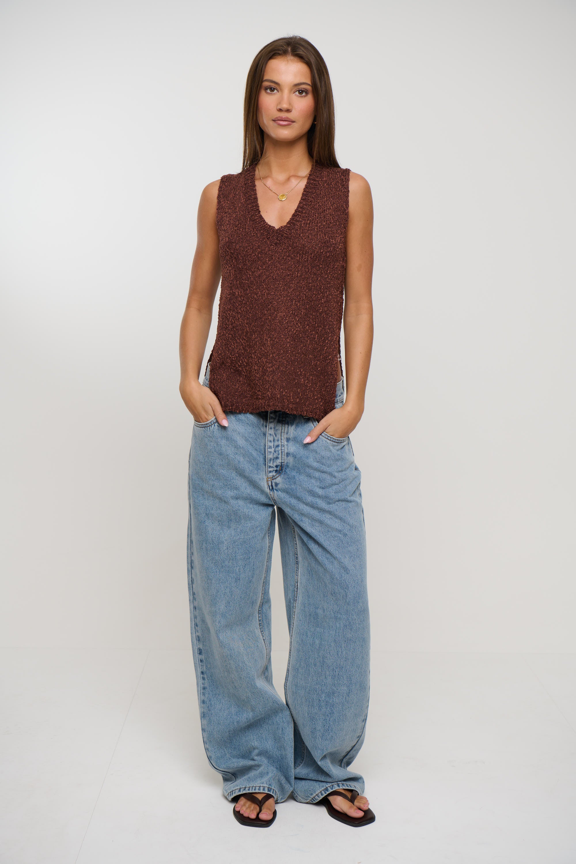 Kitt Knit Top Chocolate