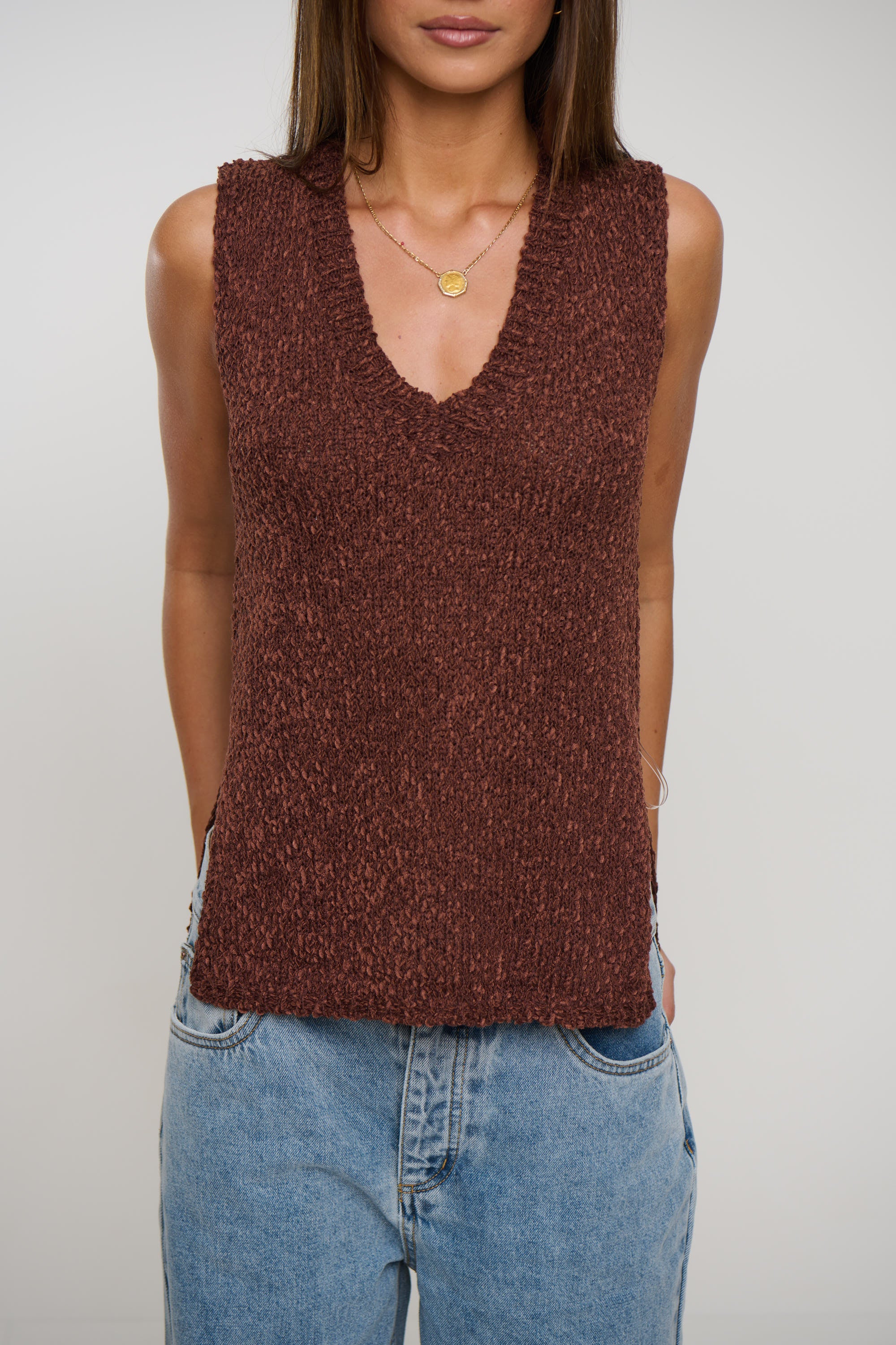 Kitt Knit Top Chocolate