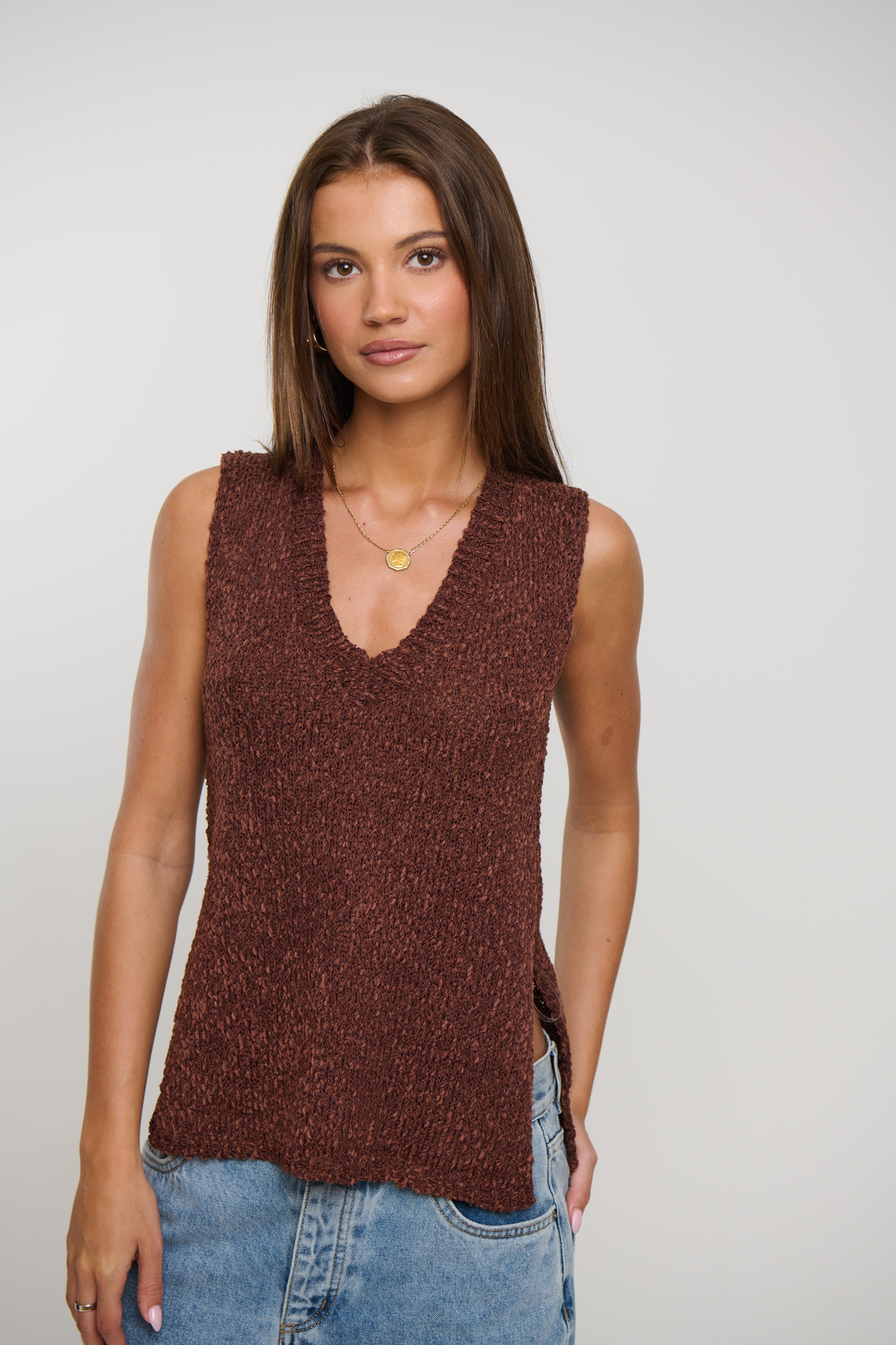 Kitt Knit Top Chocolate