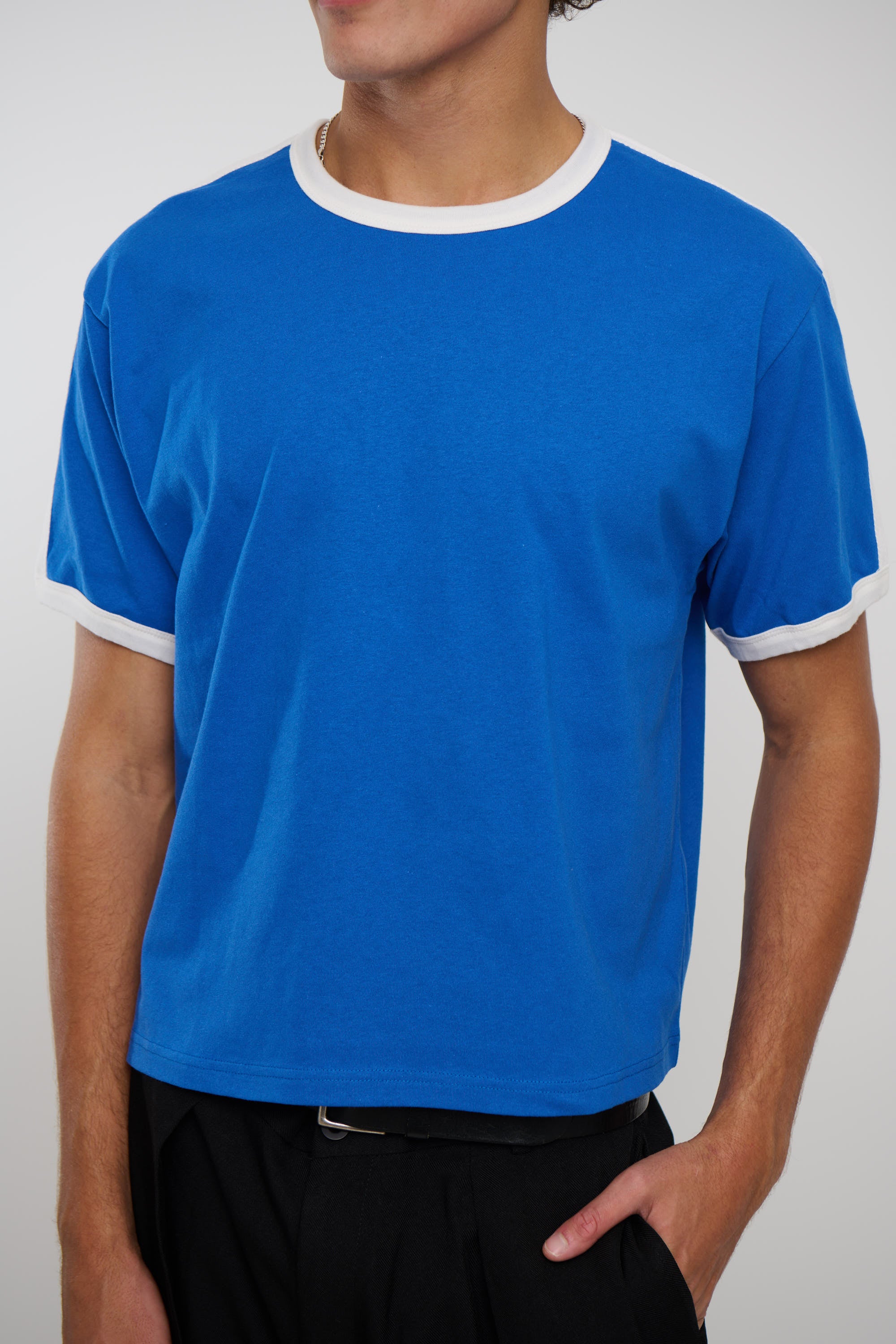 Richie Ribbed Tee Royal